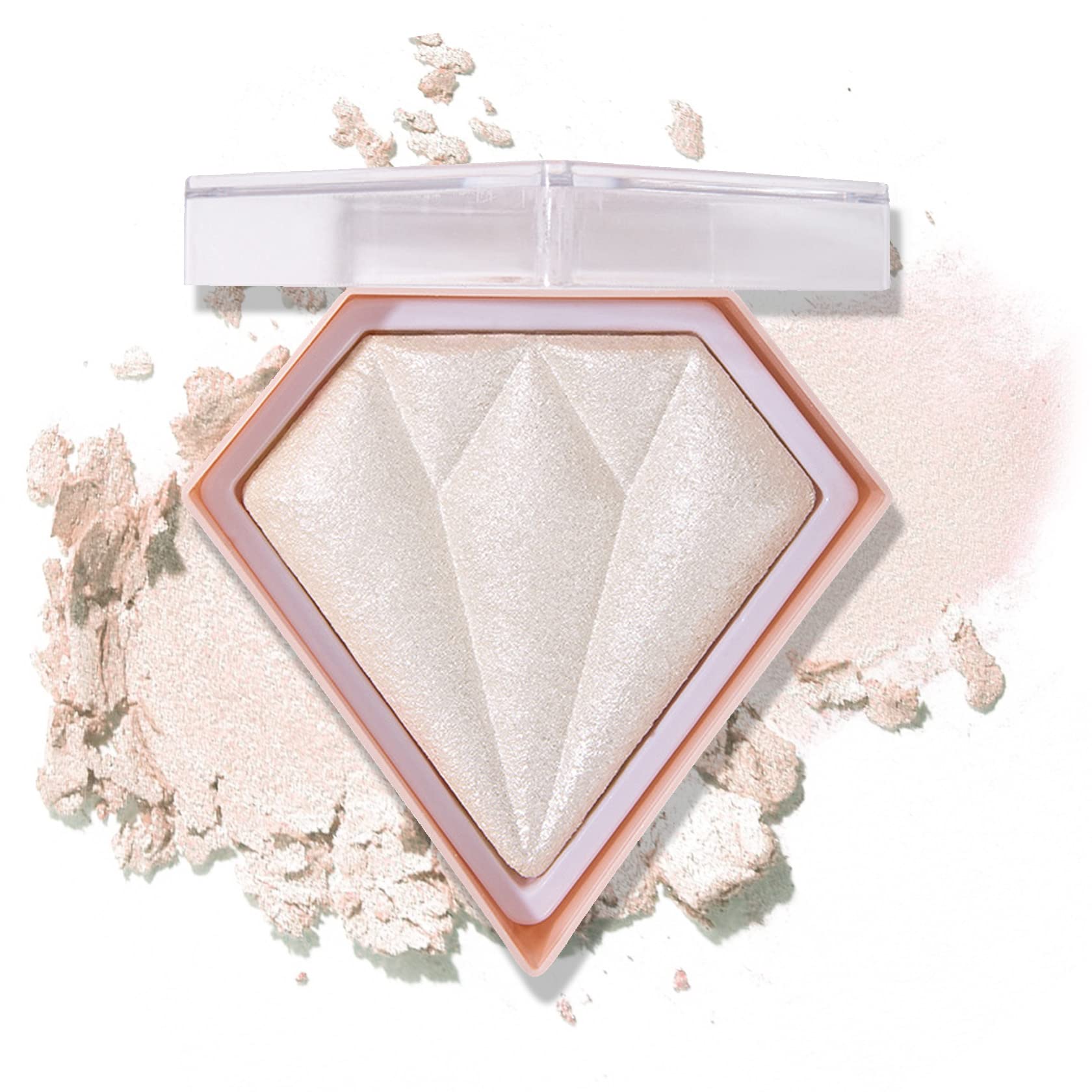 XINGXYUEL Face White Highlighter Makeup Palette Shimmer Contour Powder Waterproof Long-Lasting, Brightens Face Complexion Contour Illuminator Highlighters Blush Powder Makeup Palette - 01 Pearl White