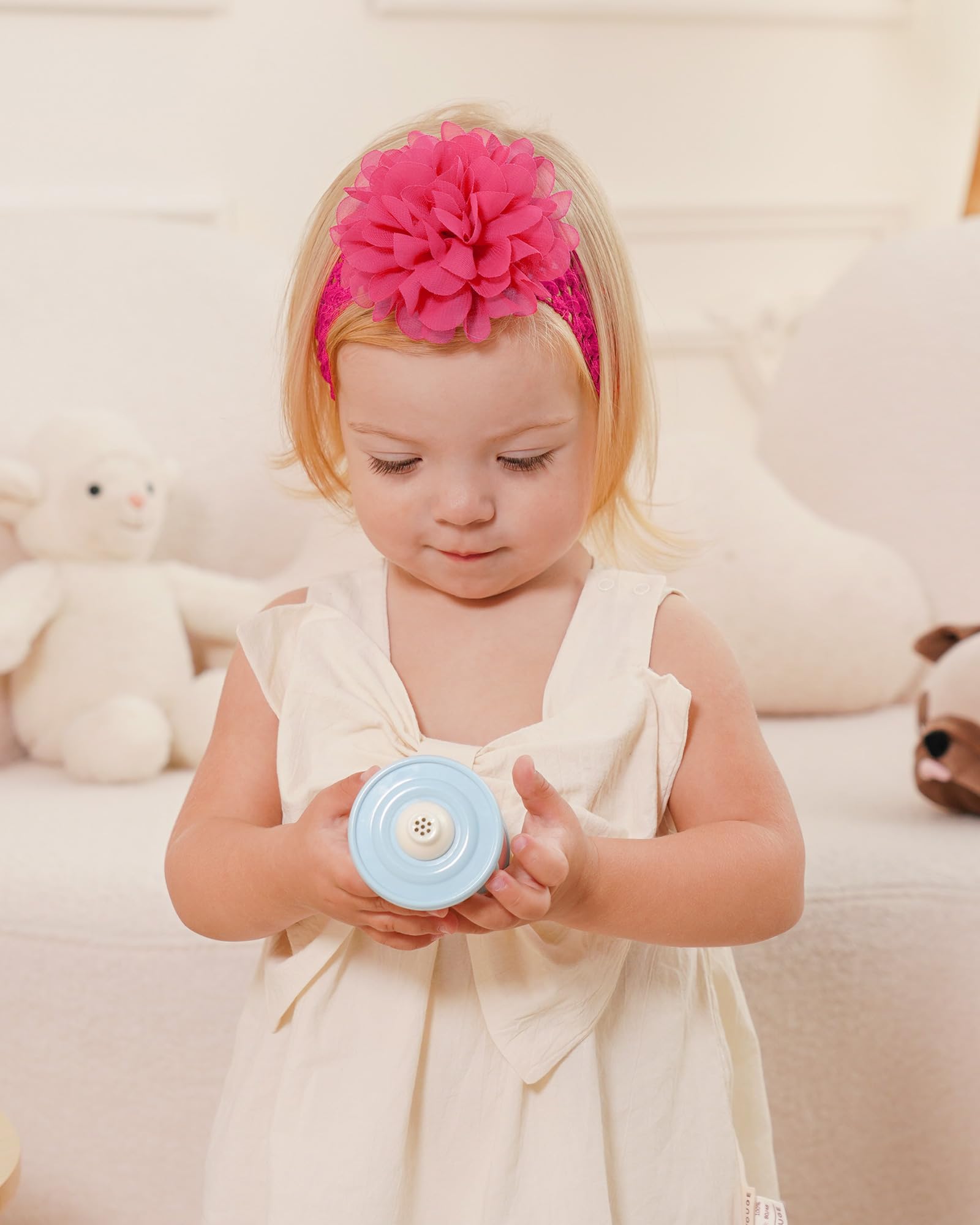 jollybows 18pcs Baby Girls Headband Chiffon Flower Soft Stretchy Hair Band Hair Accessories for Baby Girls Newborns Infants Toddlers and Kids