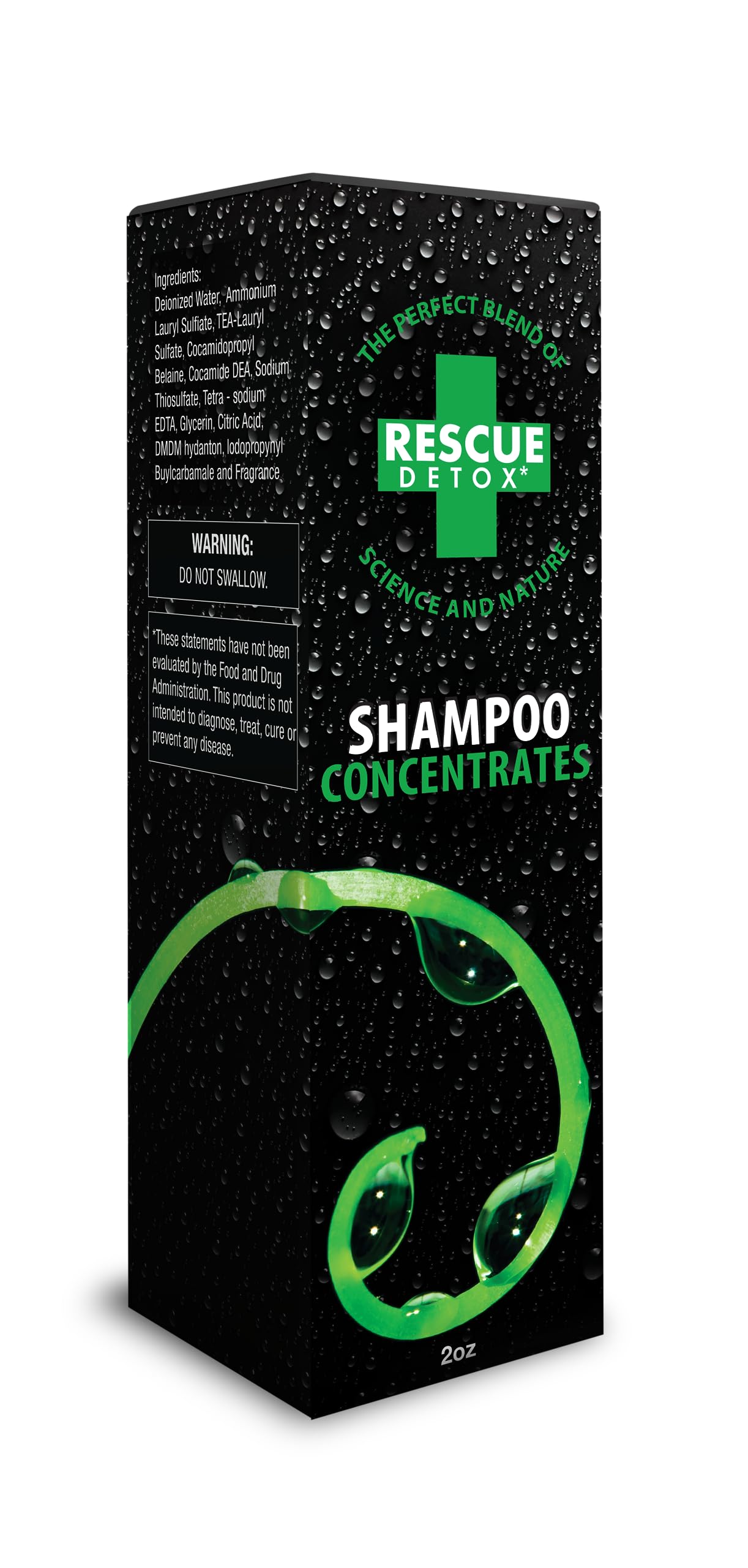 Rescue Detox Shampoo Concentrate – 2oz | Works in 1 Wash Up to 24 Hours– Concentrated Cleansing Hair Follicle Detox