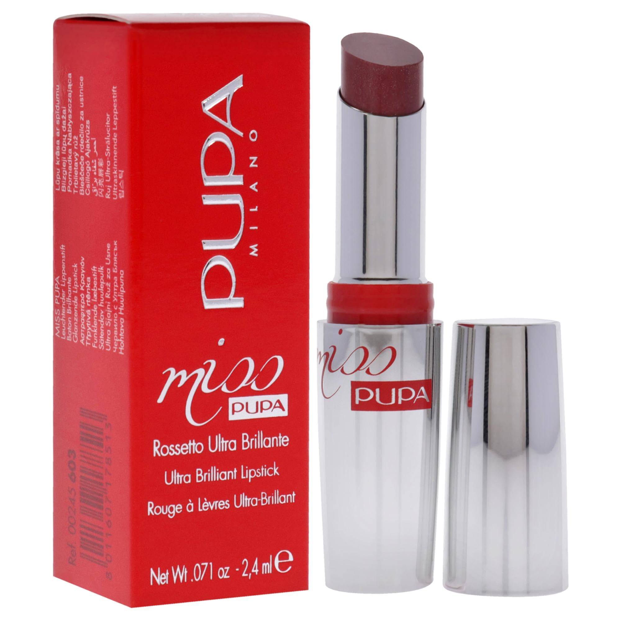 PUPA Milano Miss Pupa Lipstick Ultra-bright, crystal effect lipstick (603 UPPER EAST SIDE) (00245603)