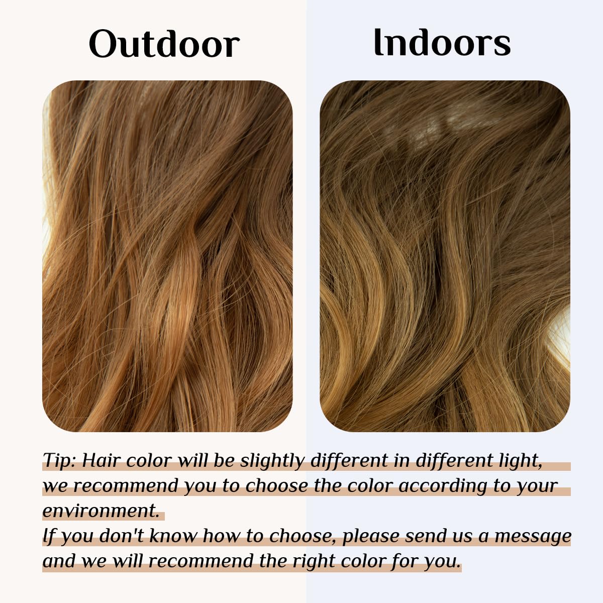 SARLA Ombre Invisible Wire Hair Extensions with 3 Clips Long Synthetic Wavy Curly Hairpiece Adjustable Transparent Headband for Women 18 Inch Brown to Golden