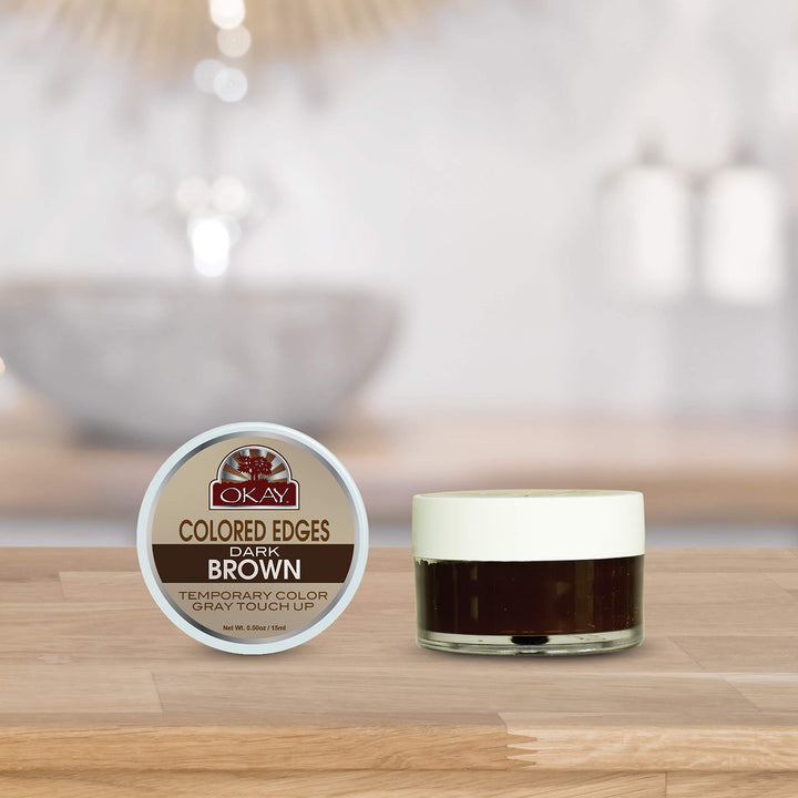 Okay Colored Edges, Dark Brown, 0.5 Ounce by Okay