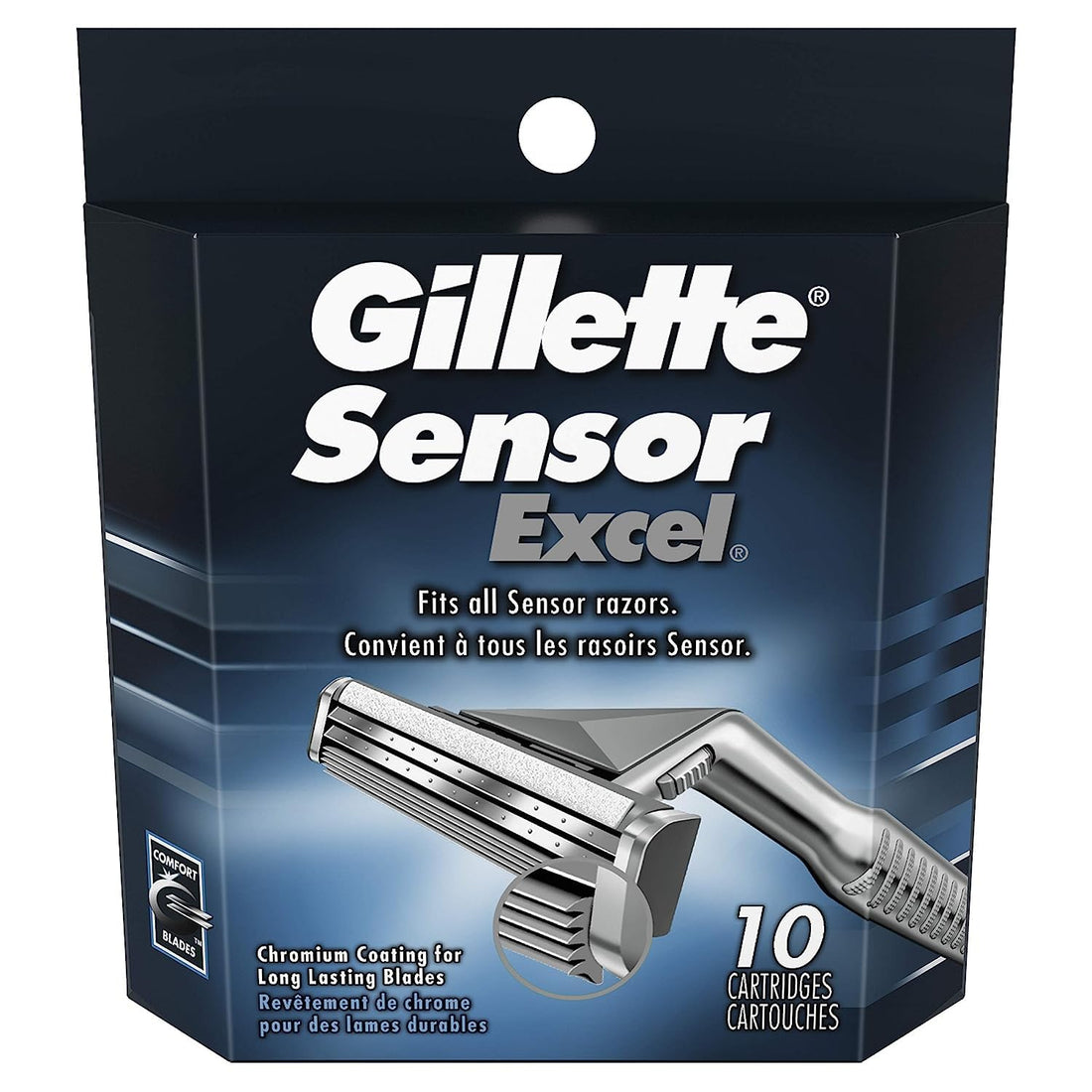 Gillette Sensor Excel Shaving Cartridges For Men - 10 ea (Packaging May Vary)