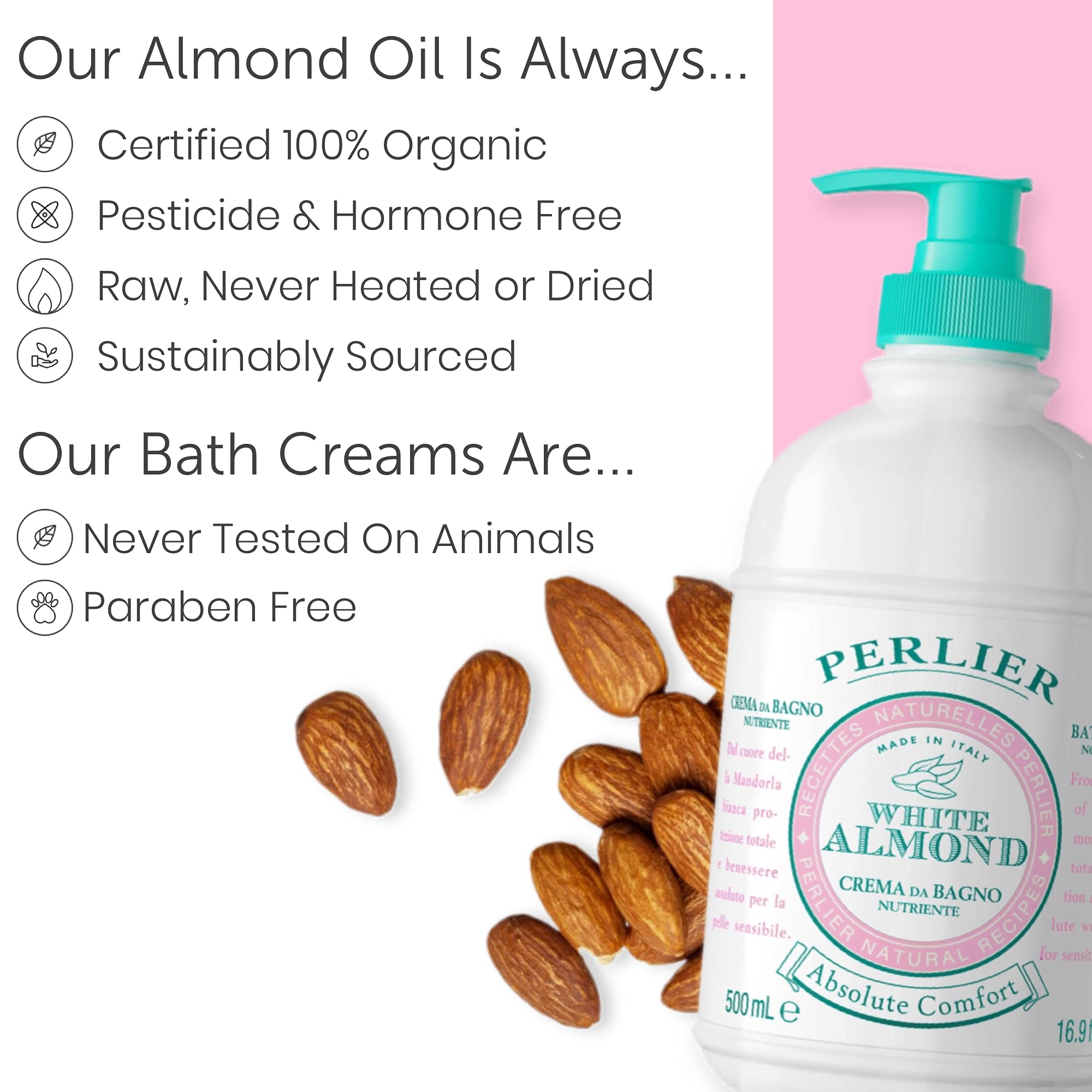 Perlier White Almond Absolute Comfort Bath Cream