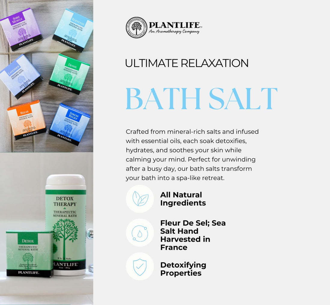 Sore Muscle Therapeutic Mineral Bath Salt- 16 oz