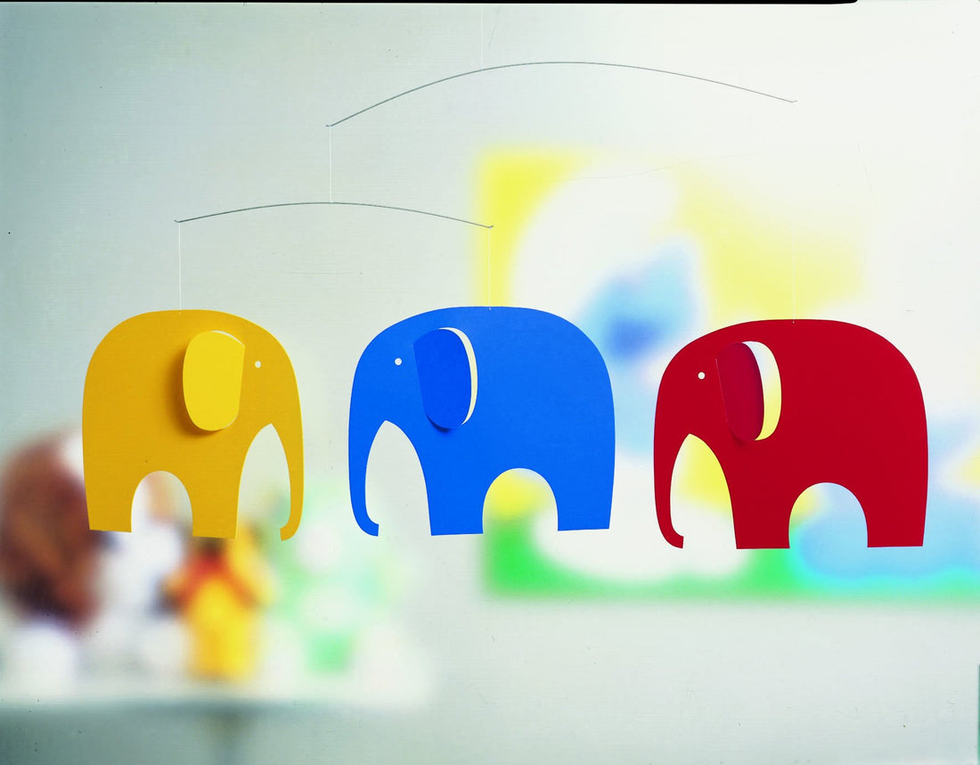 Flensted Mobiles Flensted Mobiles Elephant Party Hanging Nursery Mobile - 25 Inches - High Quality Plastic