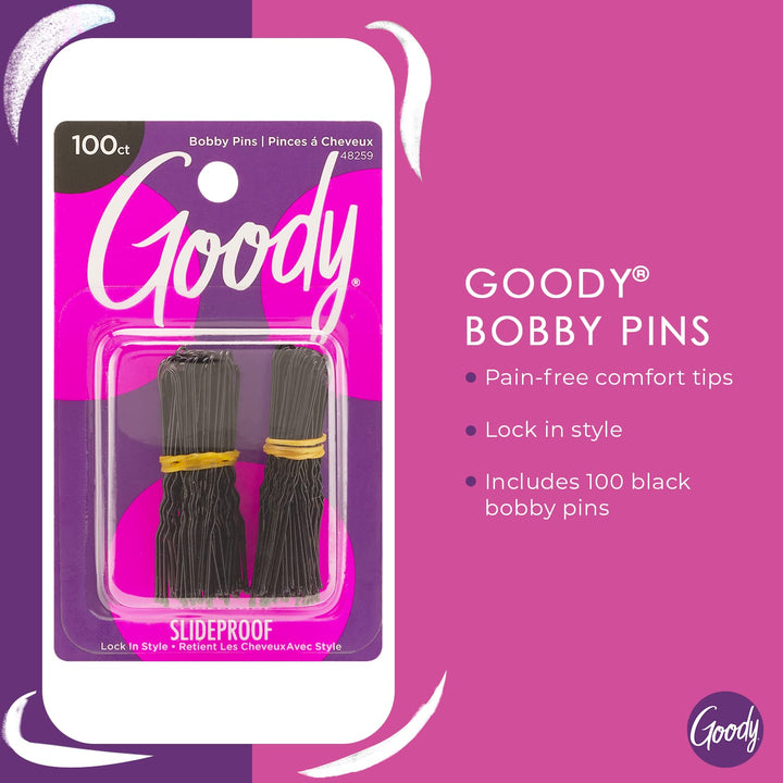 Goody Styling Essentials Styling Black Hair Pins, 100 Count by Goody
