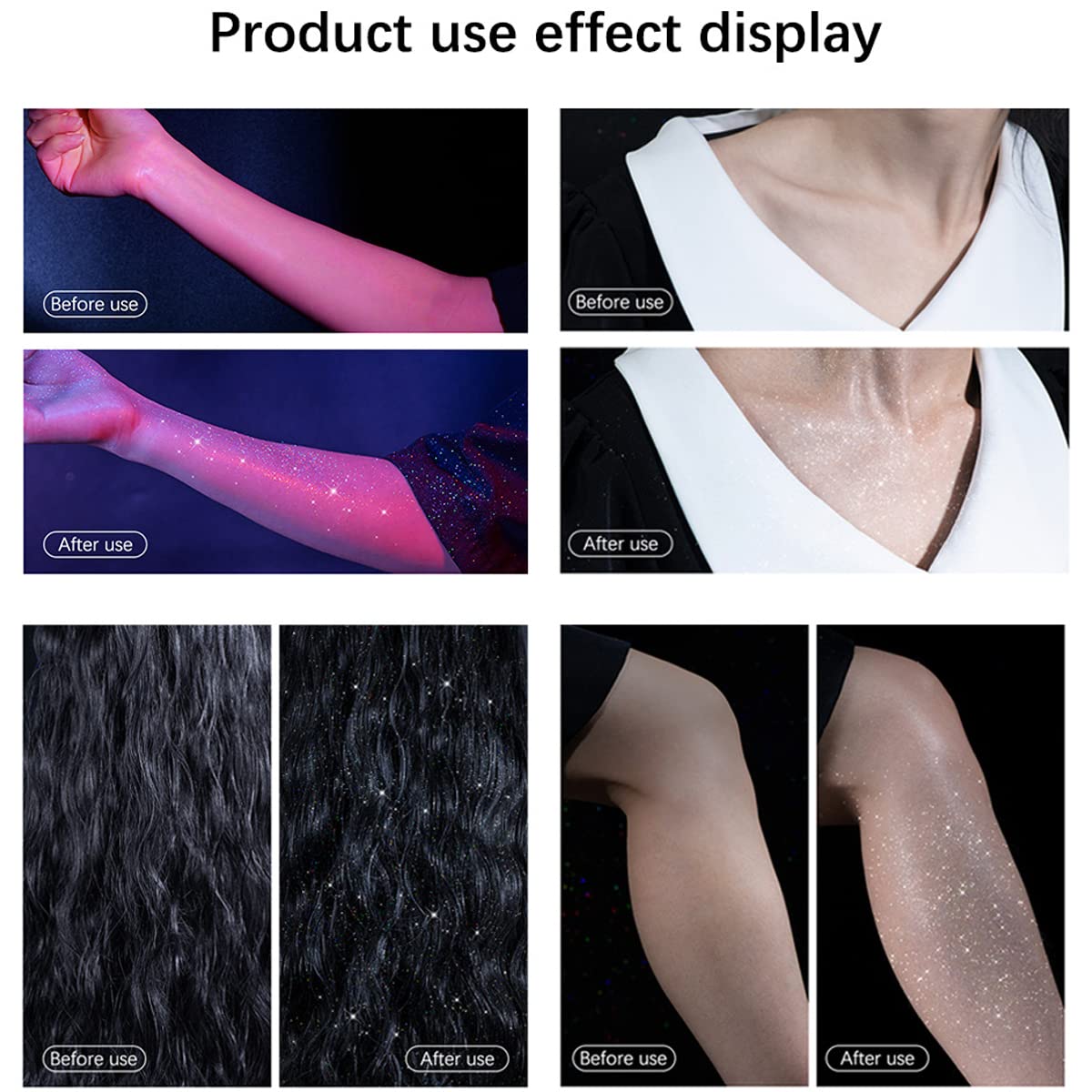 MEICOLY Body Glitter Spray,Silver Glitter Hairspray for Music Festival Rave,2.1Oz Shimmer Waterproof Quick-Drying Sparkle Glitter Spray for Hair and Body,Clothing,Nightclub Shiny Glitter,Prom,Party