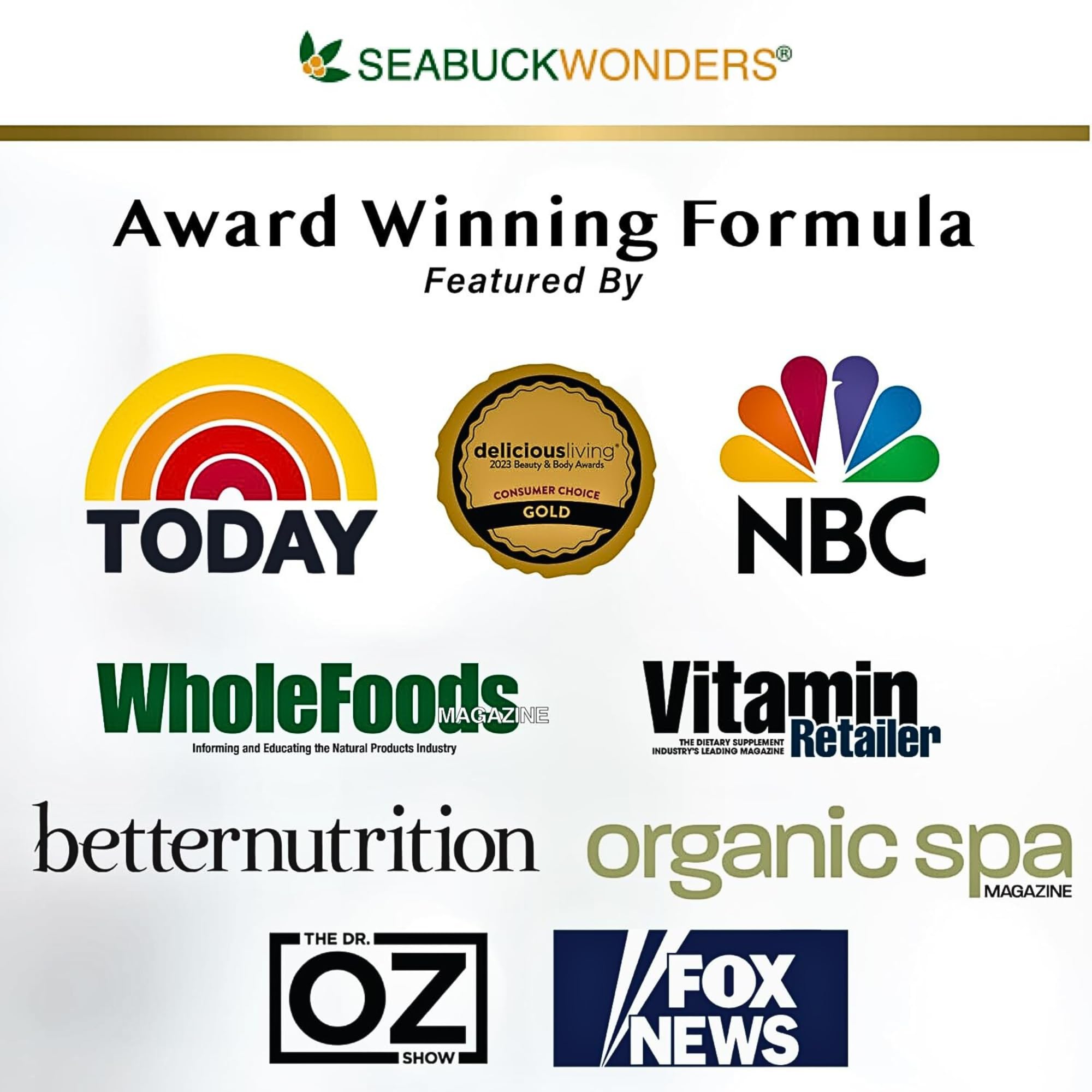 SeabuckWonders Sea Buckthorn Oil Blend, Omega-7 Complete, Max Potency, 120 Count Softgels