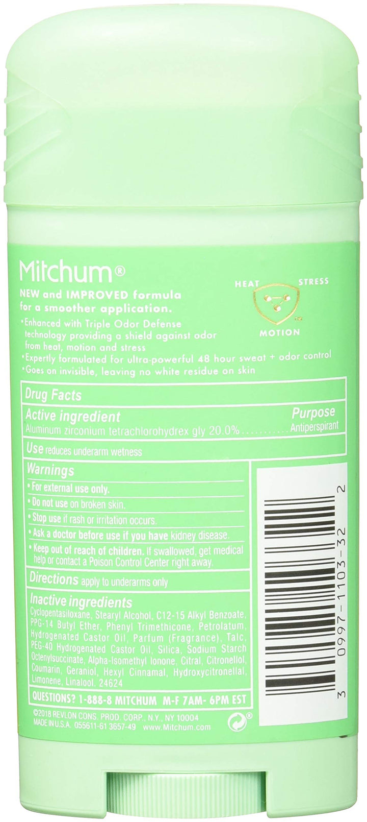 Mitchum For Women Advanced Control Anti-Perspirant Deodorant Invisible Solid Pure Fresh 2.70 oz (Pack of 3)