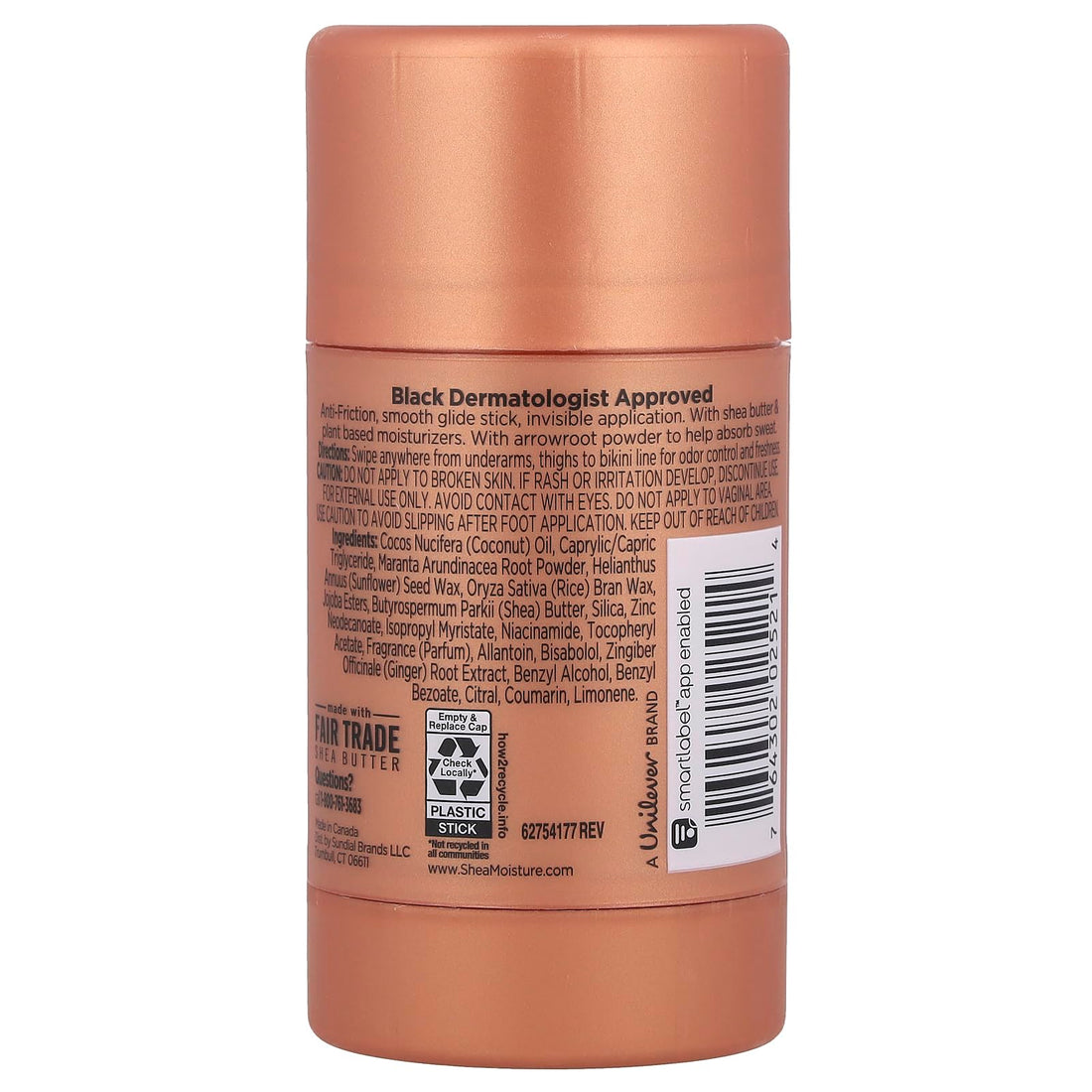 SHEA MOISTURE Coconut & Hibiscus Invisible Stick Deodorant, 2.6 OZ