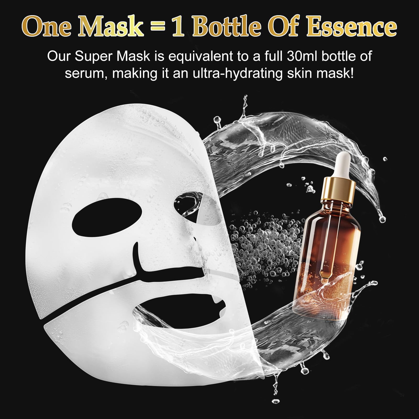 ITSDAWN 6 Pack Advanced Snail Mucin Glass Glow Face Masks, Collagen Face Mask, Hydrating Overnight Hydrogel Mask for All Skin Types