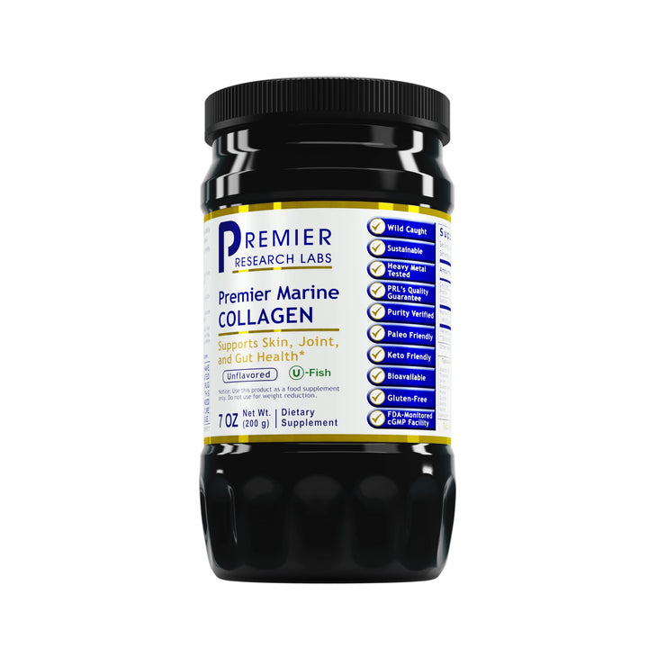 Premier Research Labs Marine Collagen - Marine Collagen Peptides, Hydrolyzed Marine Collagen Powder, Fish Collagen for Women and Men, 5g Collagen Per Serving for Skin, Joint, and Gut Health - 7 Oz