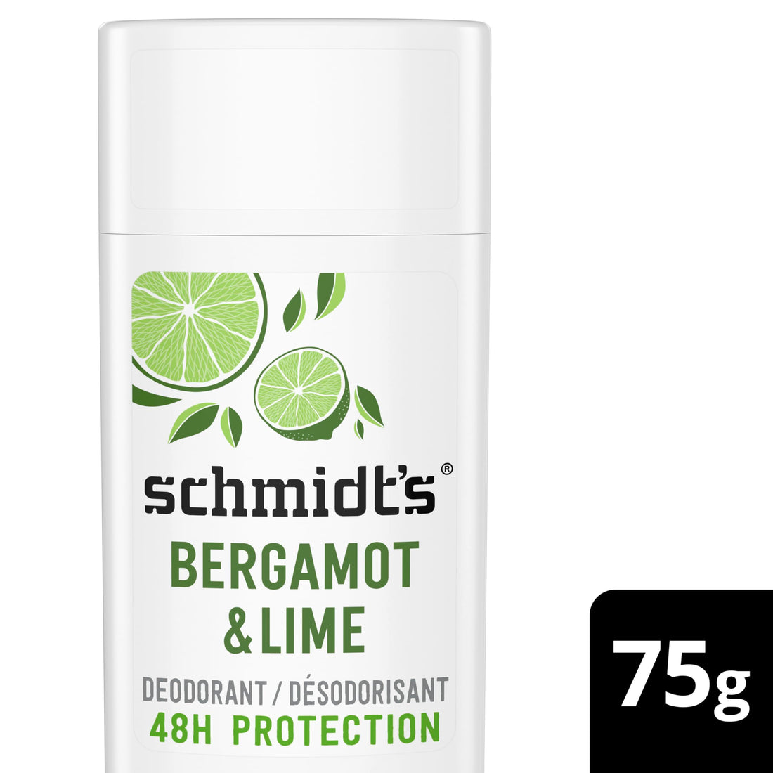 SCHMIDTS DEODORANT Bergomot Lime Deodorant Stick, 2.65 OZ