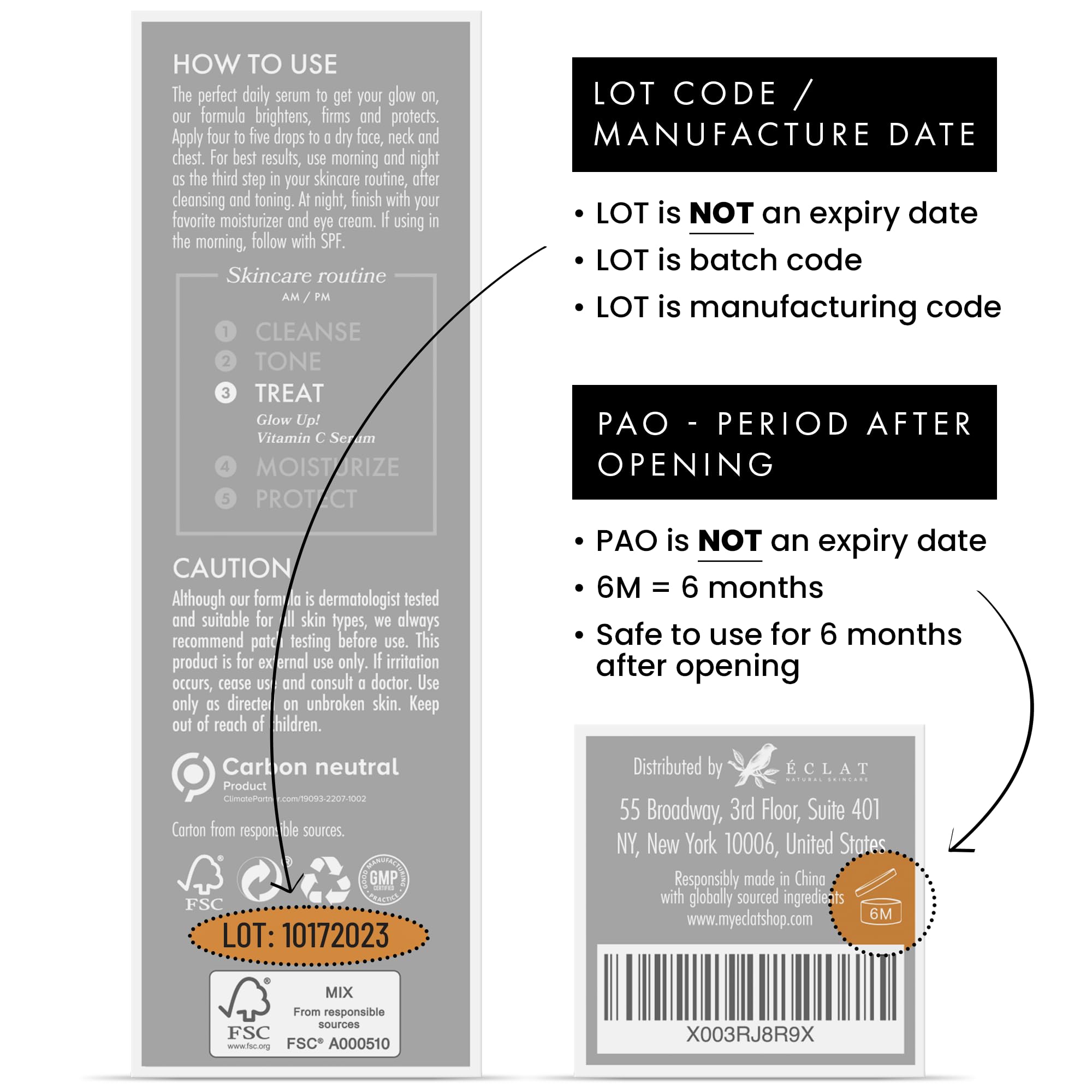 Eclat Skincare Niacinamide Serum - Pore Minimizer for Uneven Complexion - Brightening Niacinamide Serum for Face - Lightening & Moisturizing Skin Care for Dark Spots 1 fl oz