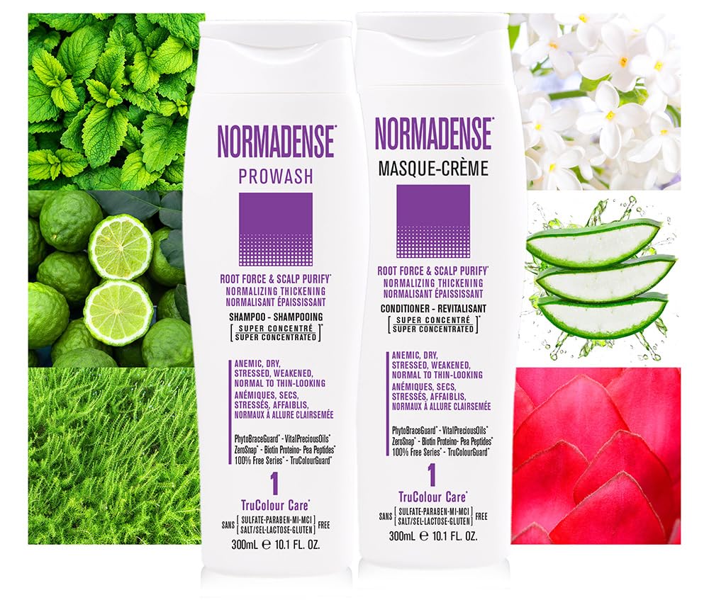 NORMADENSE 1 Vegan Biotin Shampoo, Normalizing, Thickening, Strengthening Shampoo for Thin-Looking Hair with Argan Oil, Ceramides, Niacinamide and Biotin