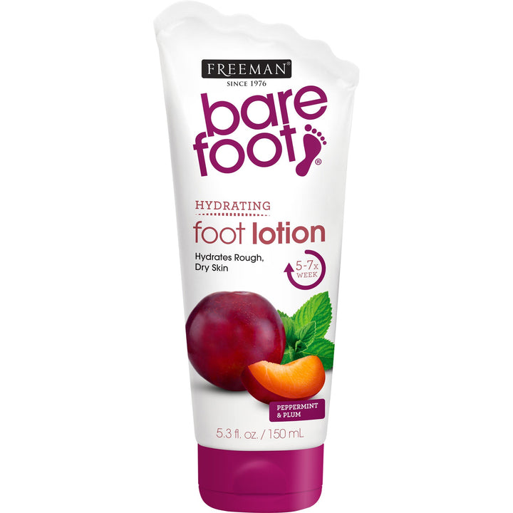 Freeman Bare Foot Lotion Peppermint & Plum With Tea Tree 5.3 Ounce (156ml) (2 Pack)