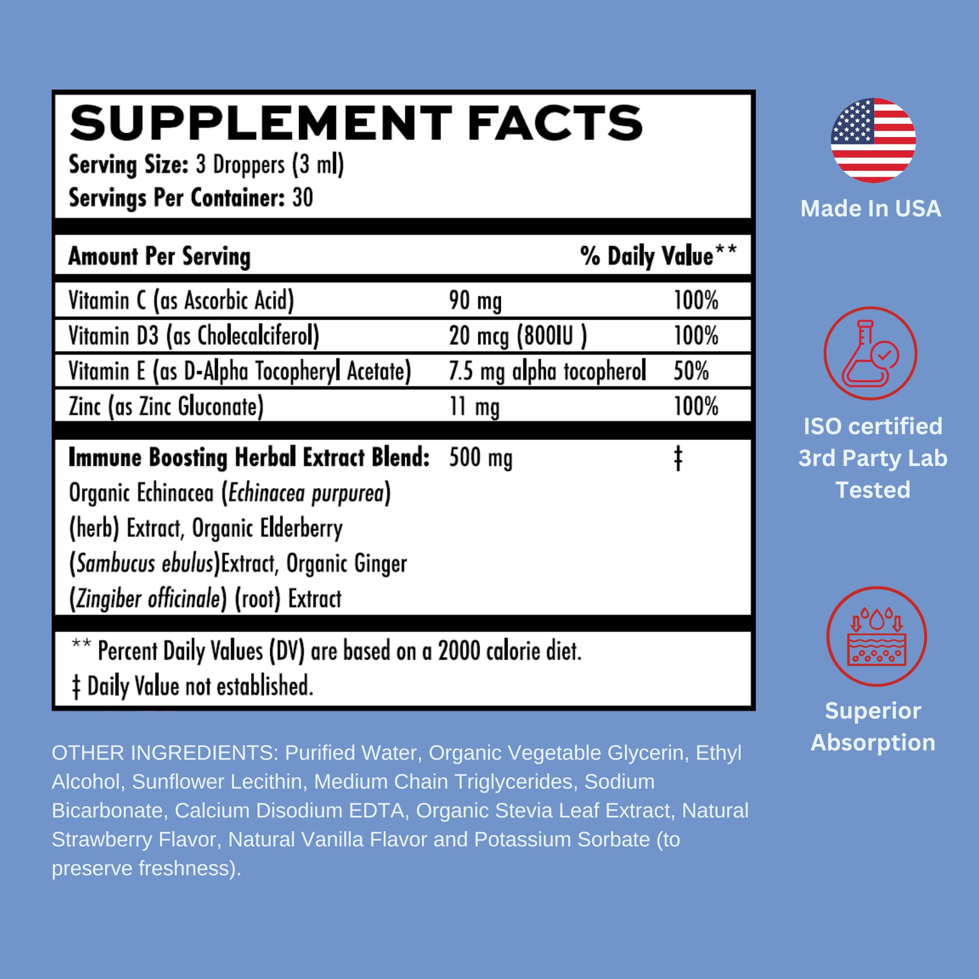 Vitaminally Liposomal Liquid Immune Booster Drops | 7 in 1 | Sugar-Free | Non-GMO | Gluten Free | Supports Immune System | Daily Defense and Overall Wellness