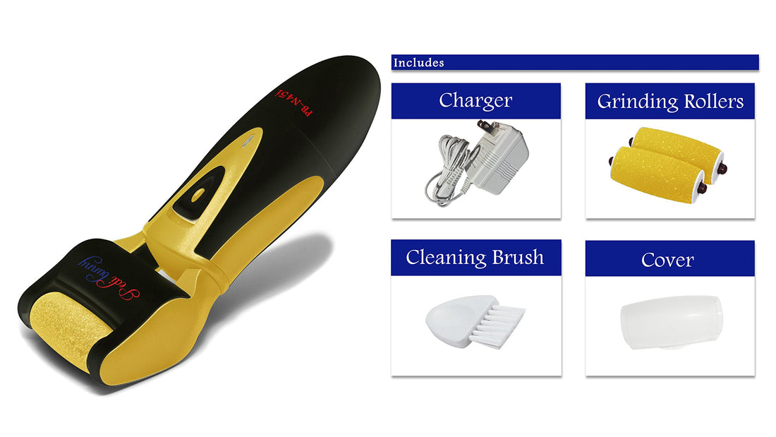 Luxurious Rechargeable Electric Callus Remover-Foot File for Scrubbing Feet,Micro-Pedi Foot Care Tool-Effectively Buffs Away Dead, Hard Skin, Dry Callused Feet and Cracked Heels