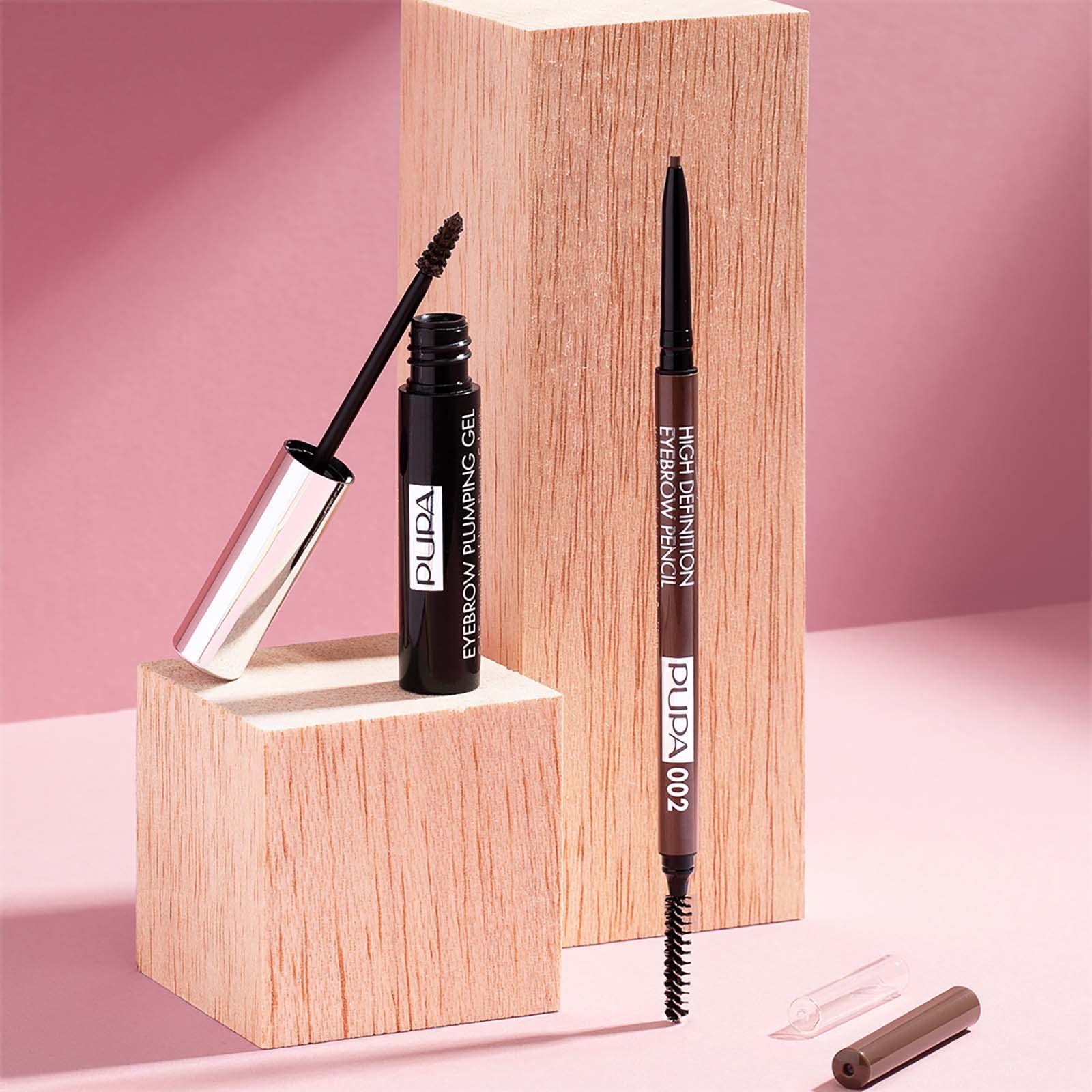 PUPA Milano Eyebrow Plumping Gel - Thickening and fixing eyebrow gel 0.13 fl oz (03 Dark) (PU040135003)