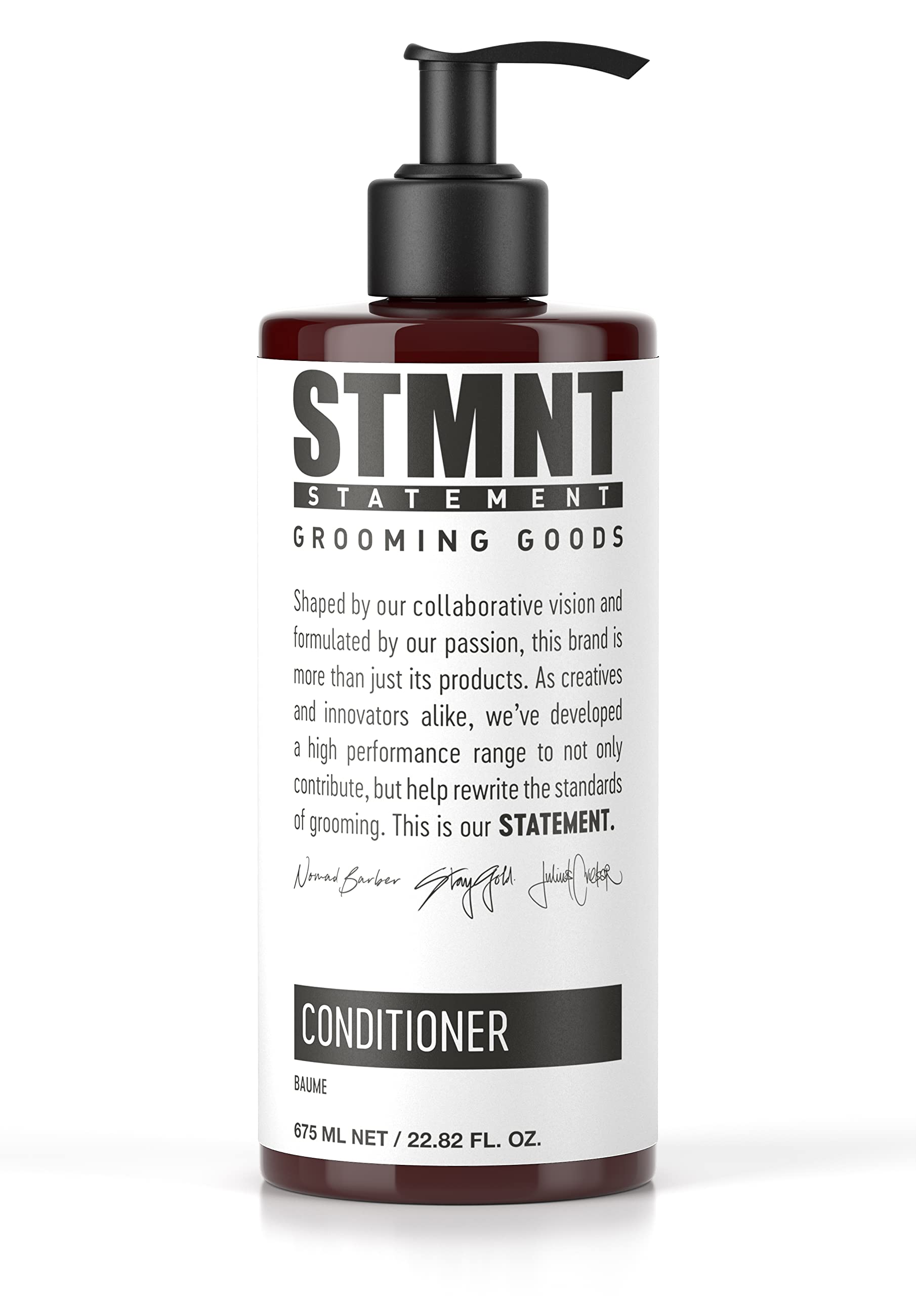 STMNT Grooming Goods Conditioner, 22.8 oz | Softens Hair | Restores Shine | Moisturizing Formula w/ Activated Charcoal & Menthol | All Hair Types