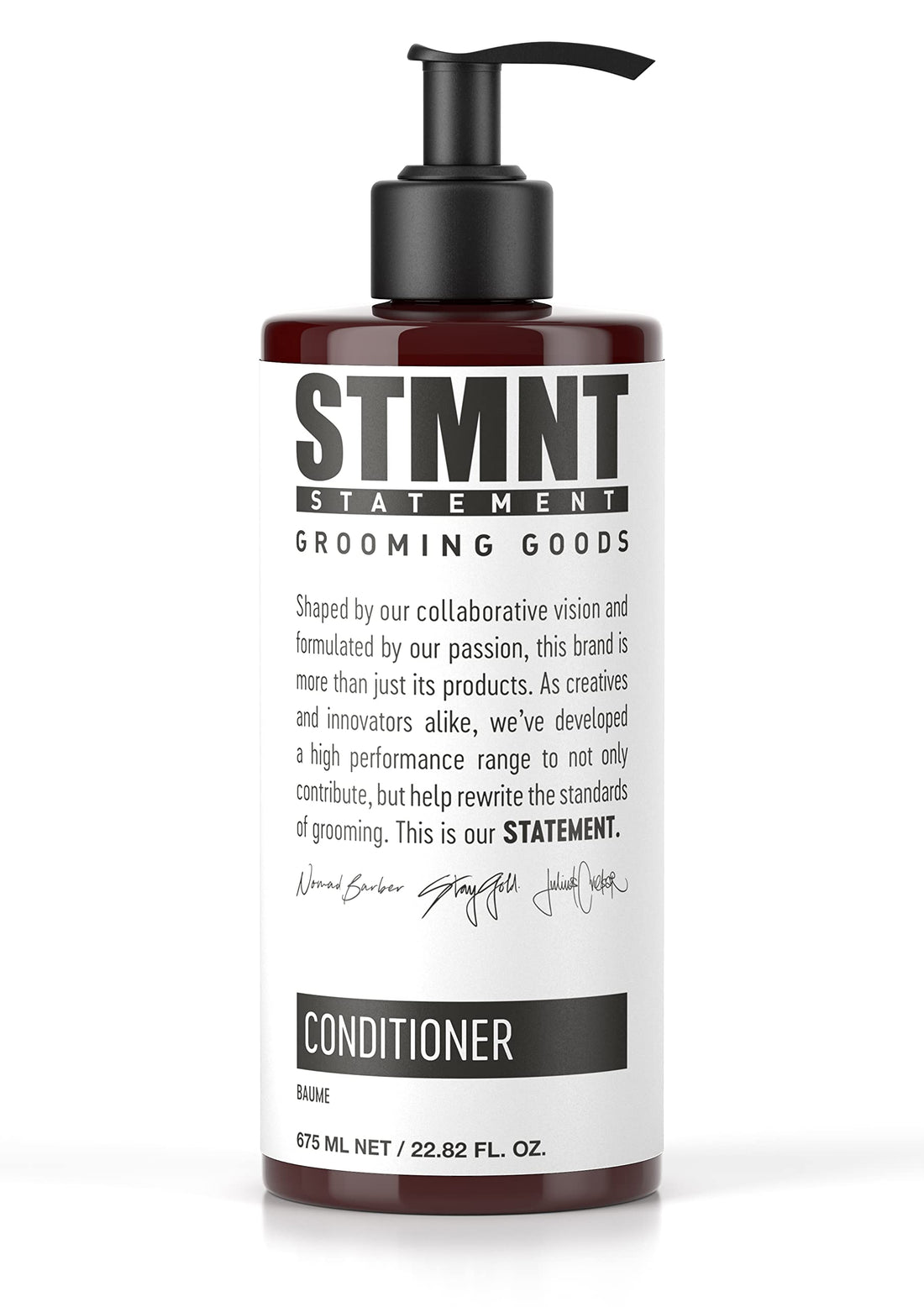 STMNT Grooming Goods Conditioner, 22.8 oz | Softens Hair | Restores Shine | Moisturizing Formula w/ Activated Charcoal & Menthol | All Hair Types