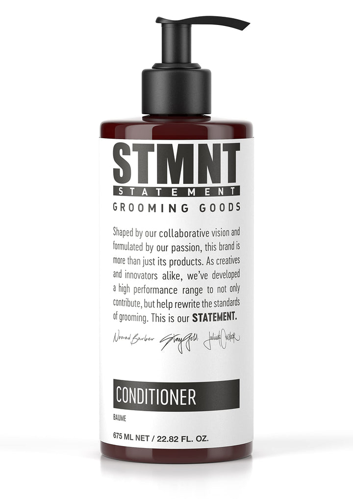 STMNT Grooming Goods Conditioner, 22.8 oz | Softens Hair | Restores Shine | Moisturizing Formula w/ Activated Charcoal & Menthol | All Hair Types