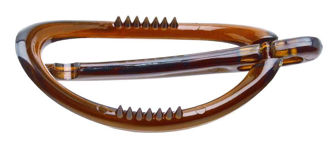 L. Erickson Cutout Oval & Under Slide Barrette - Tortoise