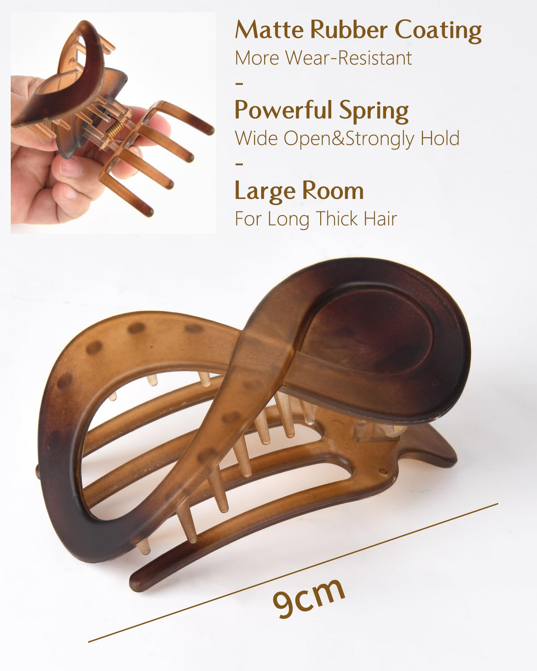 Yanibest 2pcs 3.3 Inch Hair Clip Flat Hair Clips for Women and Girls - Stylish Hair Clips for Thick Hair Hair Banana Barrettes for Styling Hair Accessories for Women