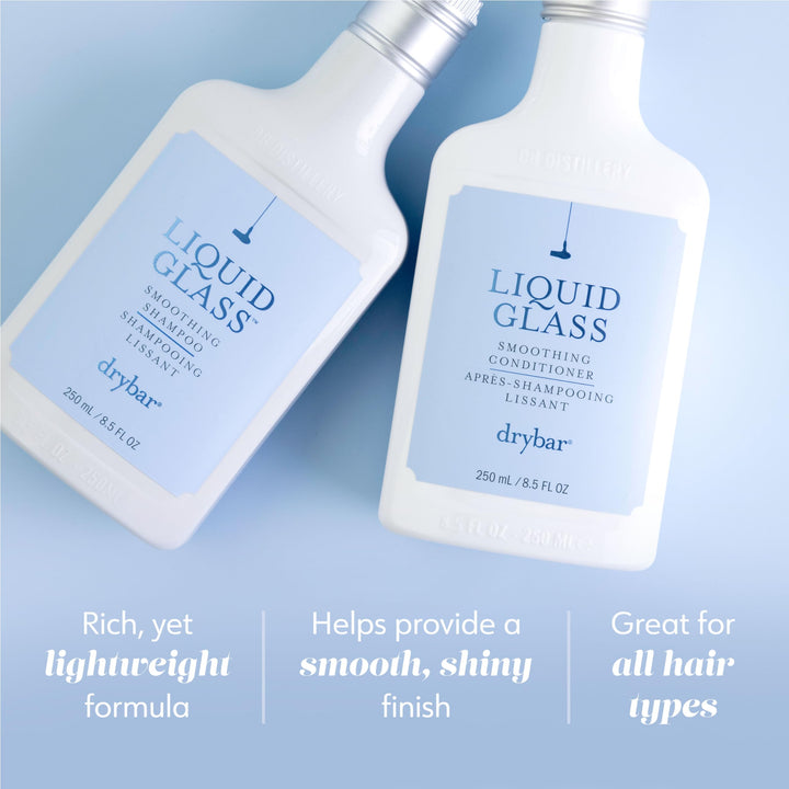 Drybar Liquid Glass Smoothing Shampoo - Full Size | Cleanses Hair, Reduces Frizz, Adds Smooth & Shiny Finish, Lightweight Formula for all Hair Types, Vegan & Cruelty Free