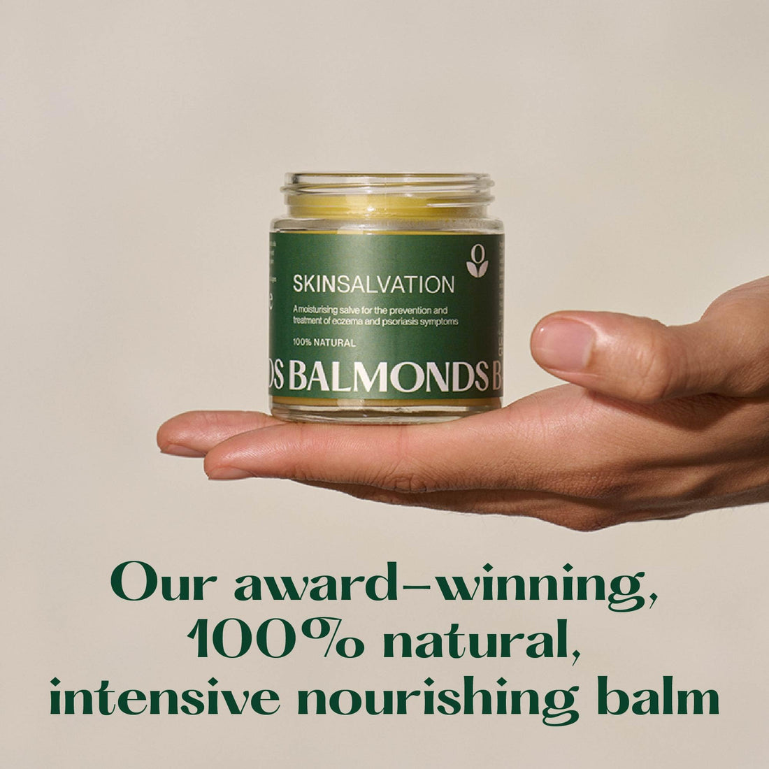 Balmonds Skin Salvation 4oz. (120ml), Salve for Dry, Rough & Sensitive Skin – All-Purpose Intensive Moisturizer with Calendula, Hemp & Beeswax – 100% Natural Balm & Cruelty Free