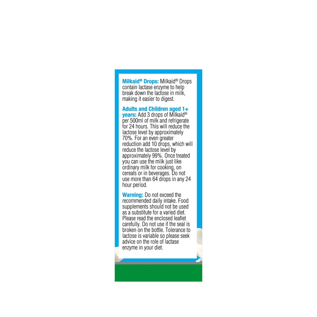 Milkaid Lactase Enzyme Drops for Lactose Intolerance | Prevents Gas, Bloating & Diarrhea | Fast Acting Dairy Digestive Supplement | Gluten Free & Vegetarian | No Artificial Flavor | 0.5 Fl Oz (1)