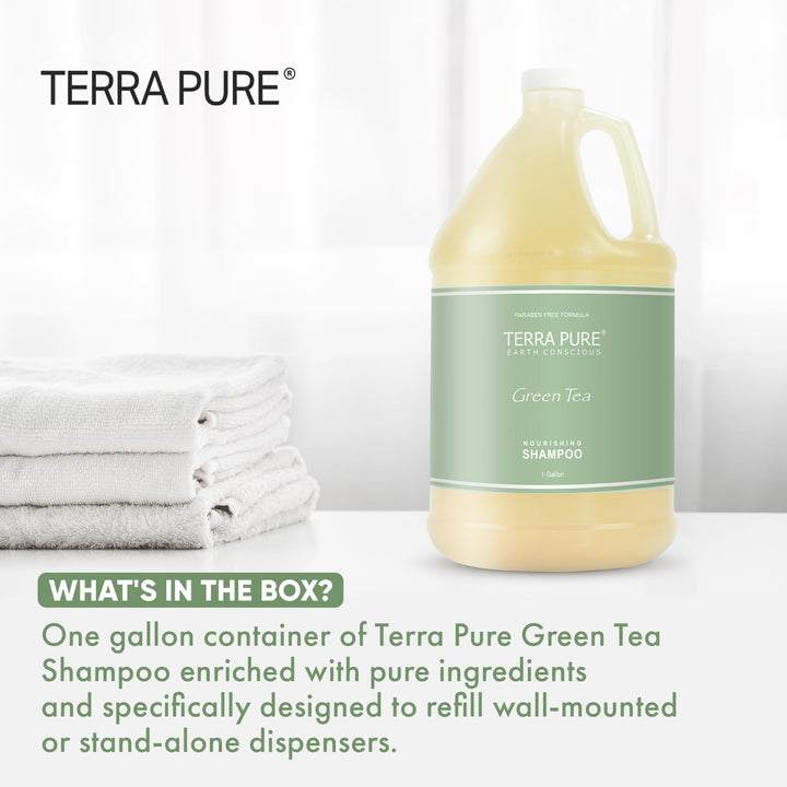 Terra Pure Hotel Shampoo | 1 Gallon | For Hospitality & Vacation Rentals to Refill Dispensers | (Single Gallon)