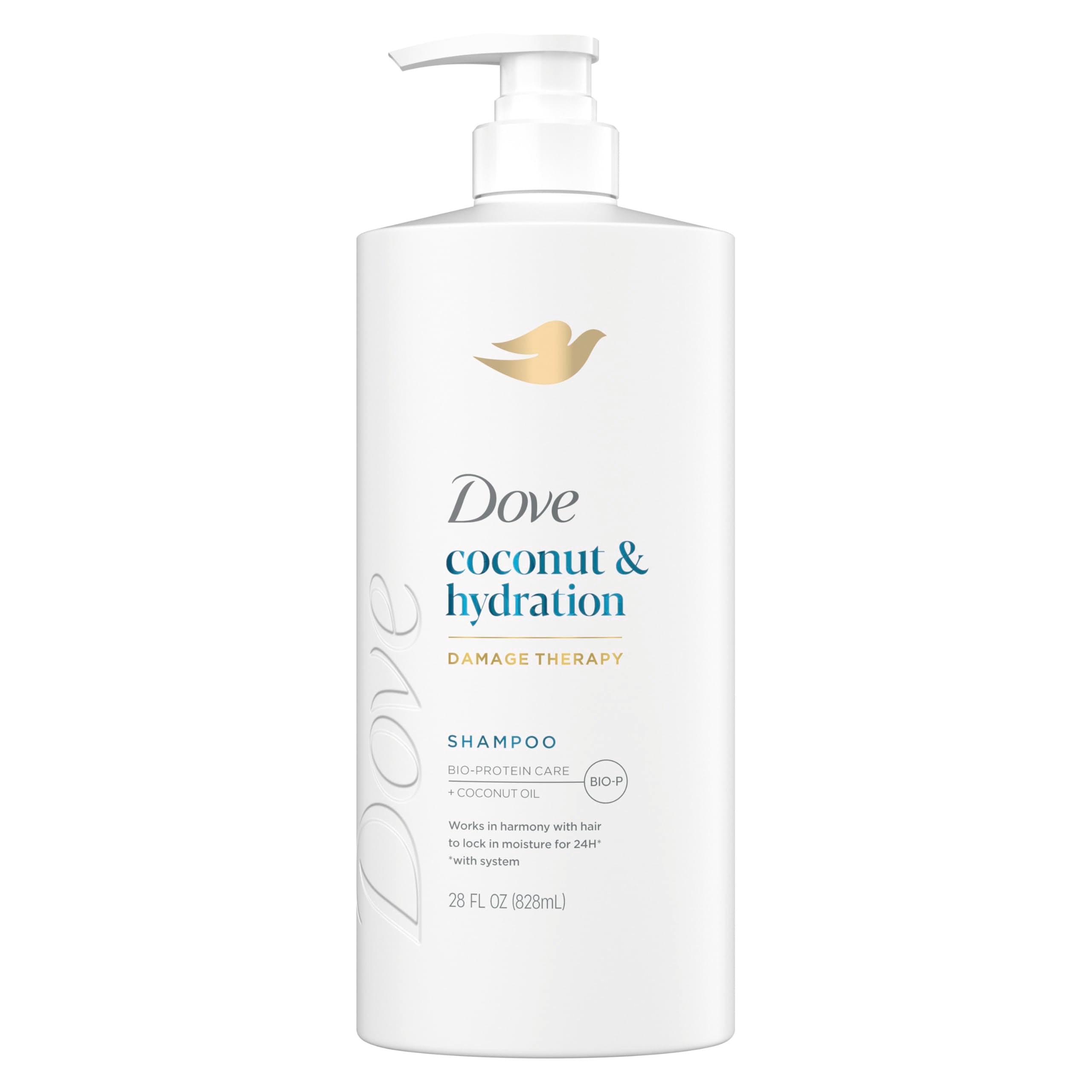 Dove Shampoo Coconut & Hydration for Dry Hair with Bio-Protein Care Technology and Coconut Oil 28 Fl Oz