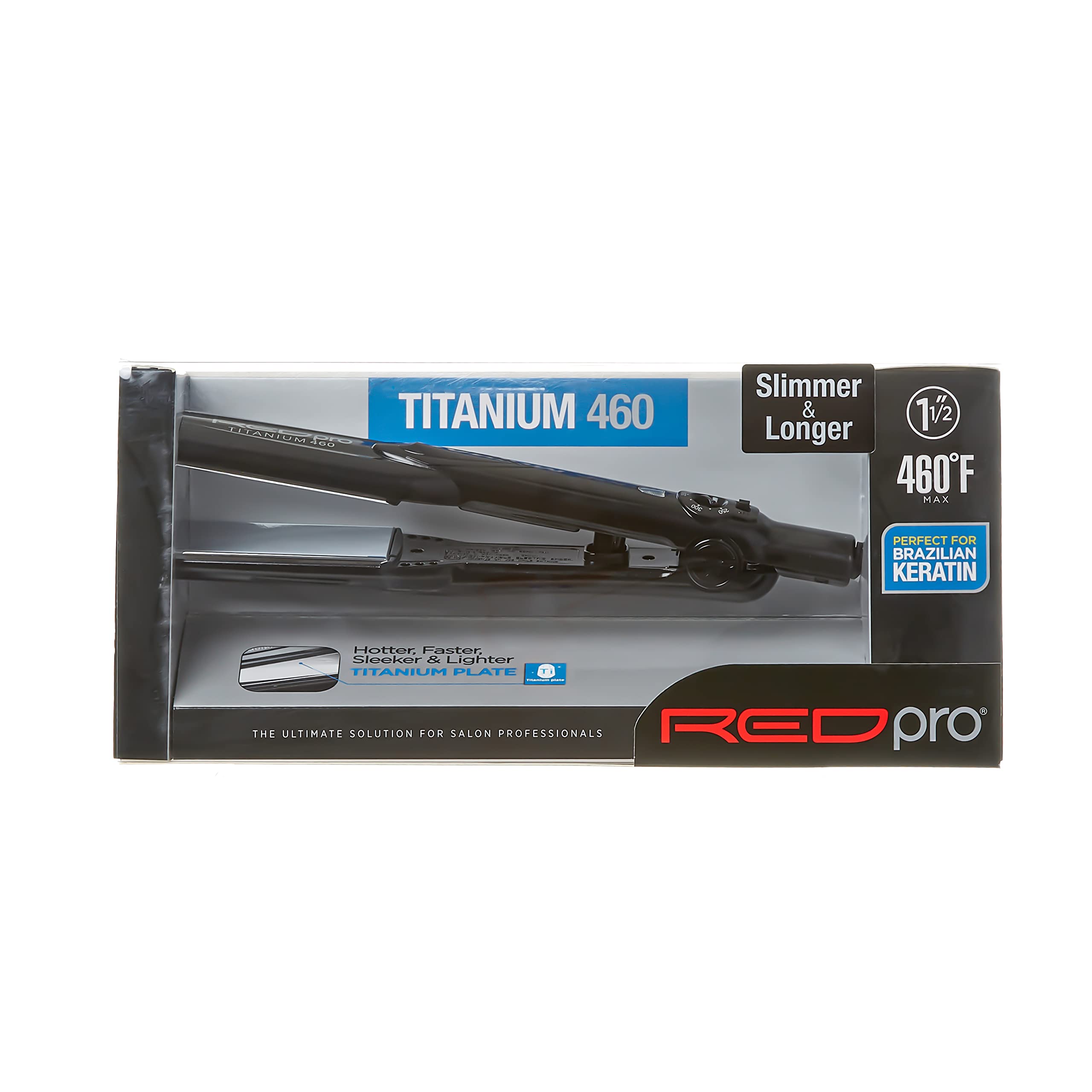 RED Pro Titanium 460 1-1/2 Inches Flat Iron (Model: FIP150N)