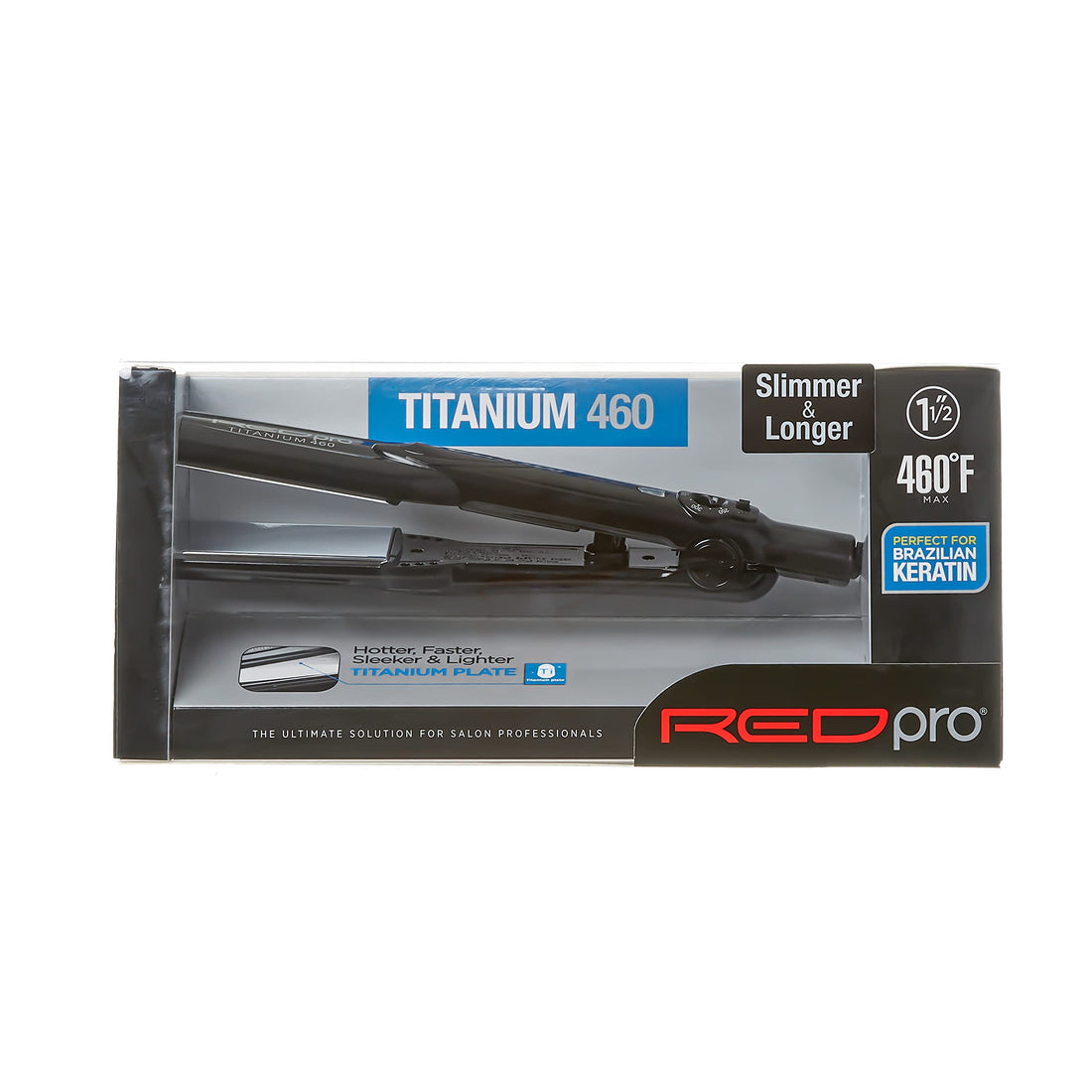 RED Pro Titanium 460 1-1/2 Inches Flat Iron (Model: FIP150N)