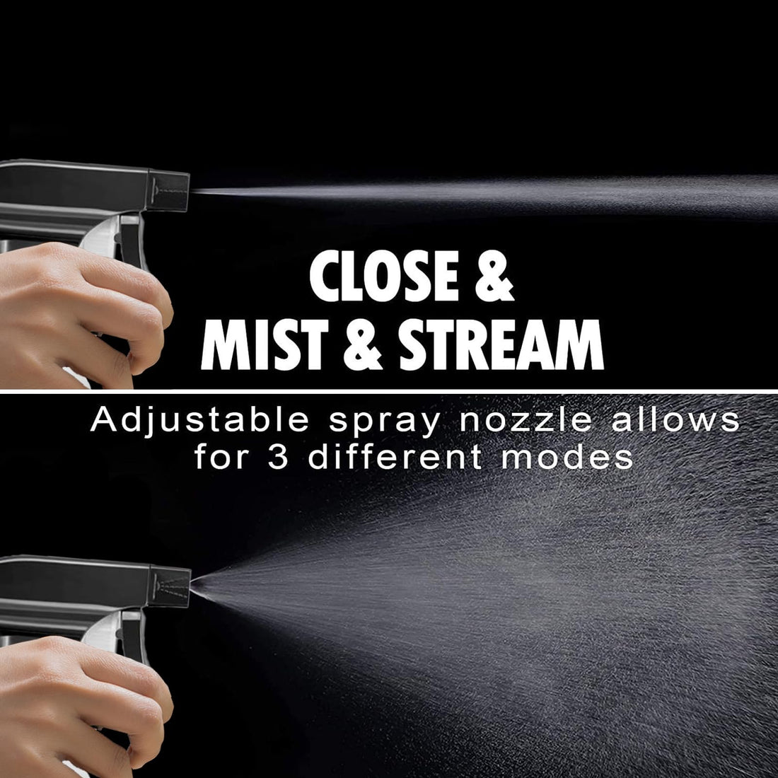 FANSTINOW Plastic Spray Bottles for plant - 10oz/300ml - Mist Stream - No Clog No Leak, Easy to Grip with Adjustable Nozzle for Hair, Cooking, Cleaning - BPA Free