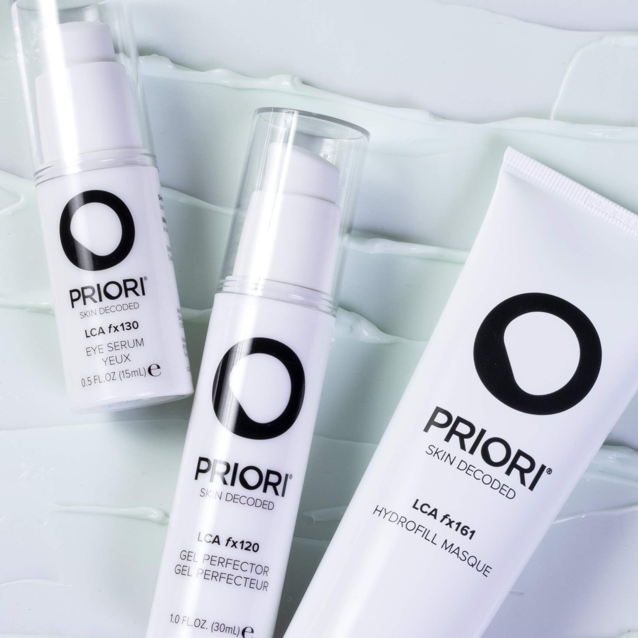 Priori LCA fx130 Eye Serum, Lactic Acid, Retinol, Vit C, E, Caffeine, Eye Cream for Dark Circles, Puffiness, Fine Lines & Wrinkles, Dermatologist Tested, 0.5 oz (15ml)