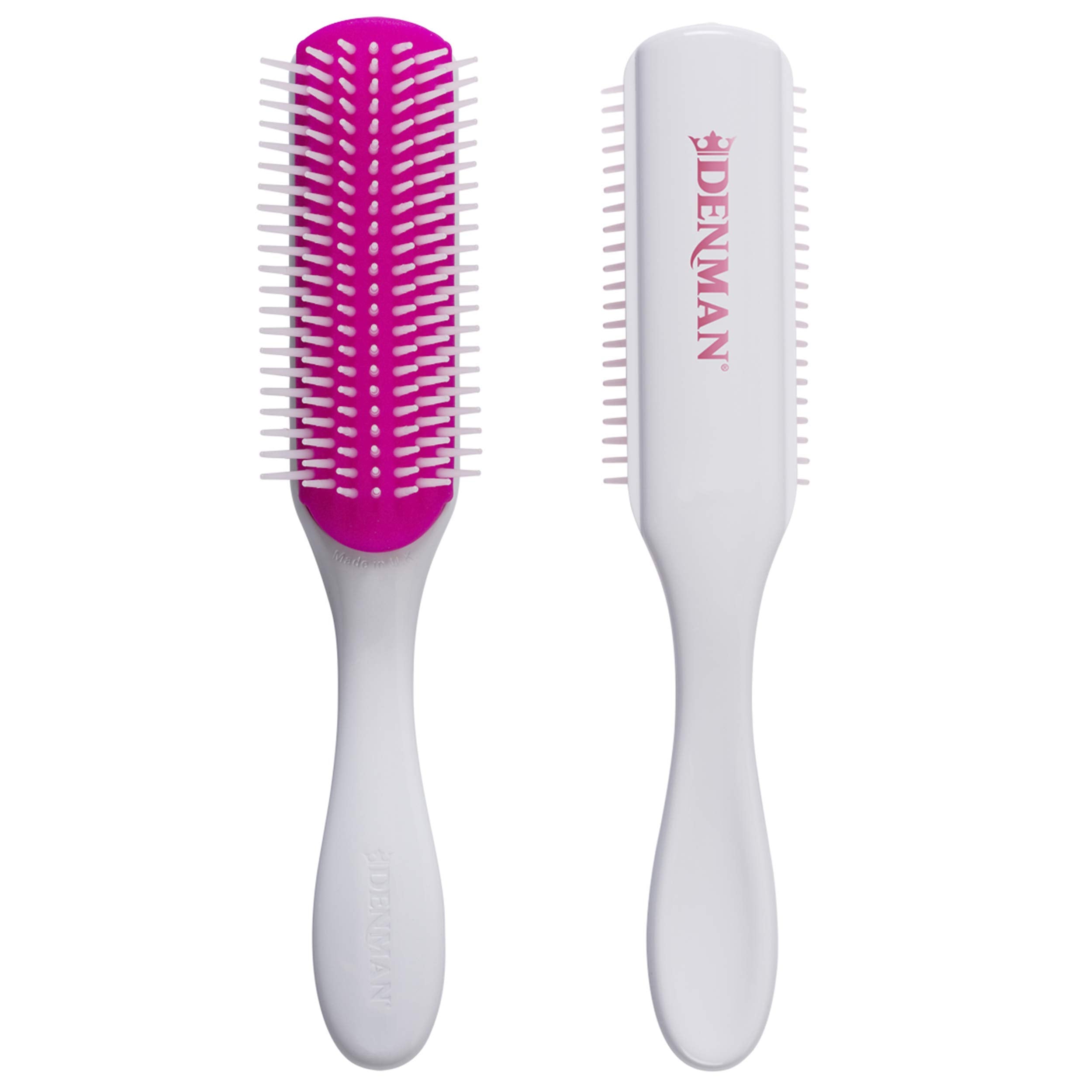 Denman Original Curl Definer & Styler 7 Row Hairbrush for Detangling, Separating, and Defining Curls, Curly Hairbrush - D3 Cherry Blossom