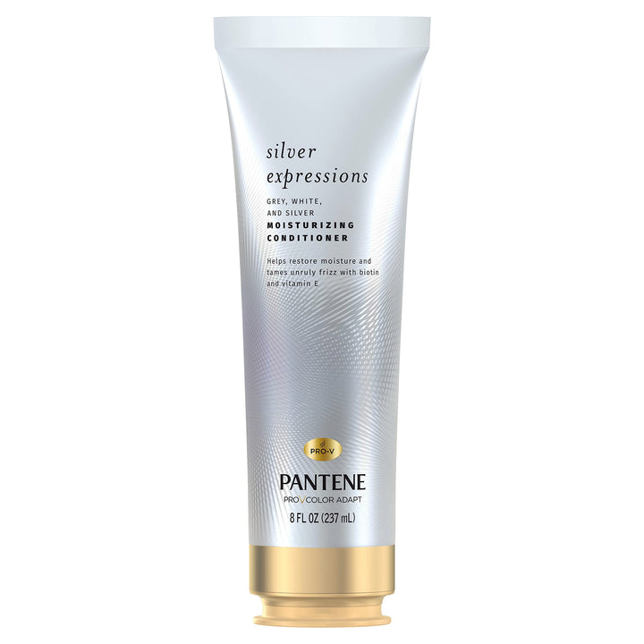 Pantene Silver Expressions Moisturizing Sulfate Free Conditioner, for Gray/SilverWhite Dyed and Color Treated Hair, 8 Fl Oz