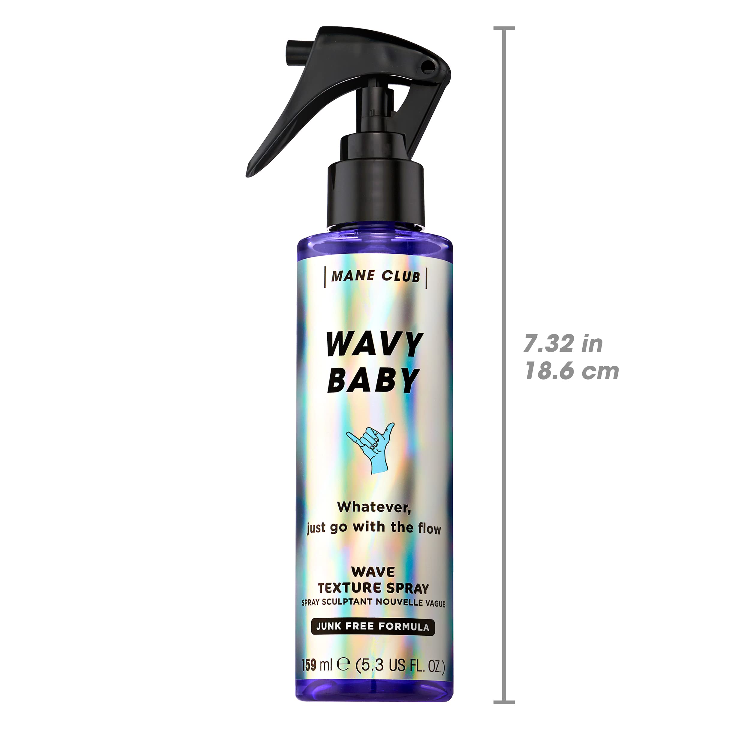 MANE CLUB Wavy Baby Wave Texture Spray, cruelty free, vegan, no sulfates or parabens, 5.3 Oz