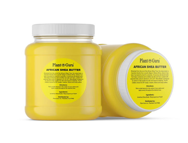 Raw African Shea Butter 3 lbs. Bulk 100% Pure Natural Unrefined YELLOW Grade A - Ideal Moisturizer For Dry Skin, Body, Face And Hair Growth. Great For DIY Soap and Lip balm Making.