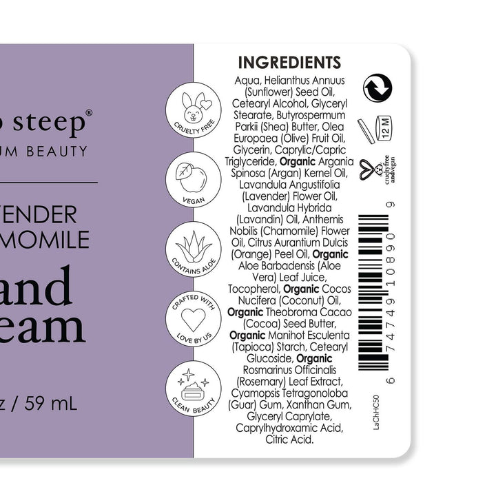 Deep Steep Hand Cream- Lavender Chamomile 2 Ounces