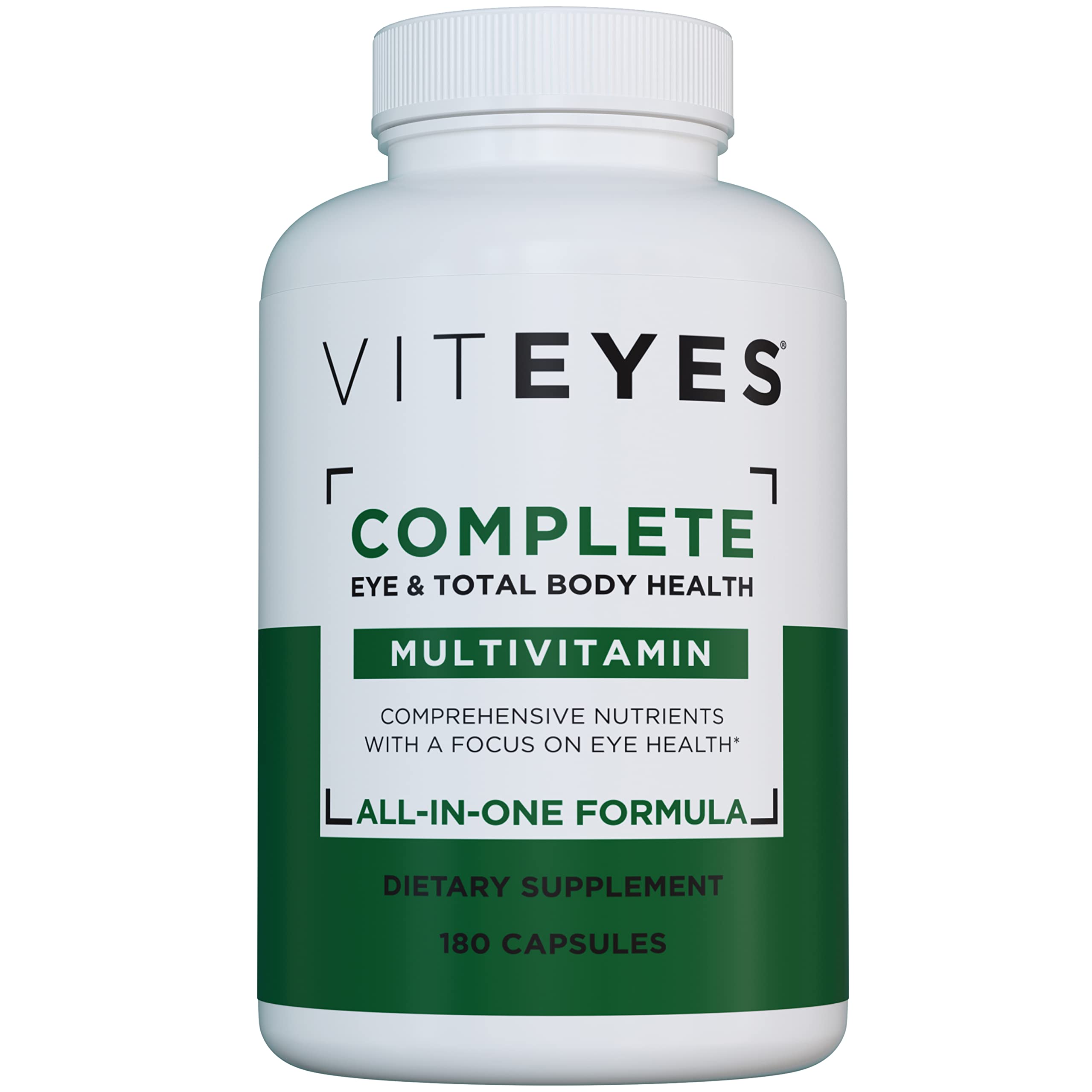 Viteyes Complete Eye & Total Body Health Multivitamin Nutritional Supplement, 180 Capsules