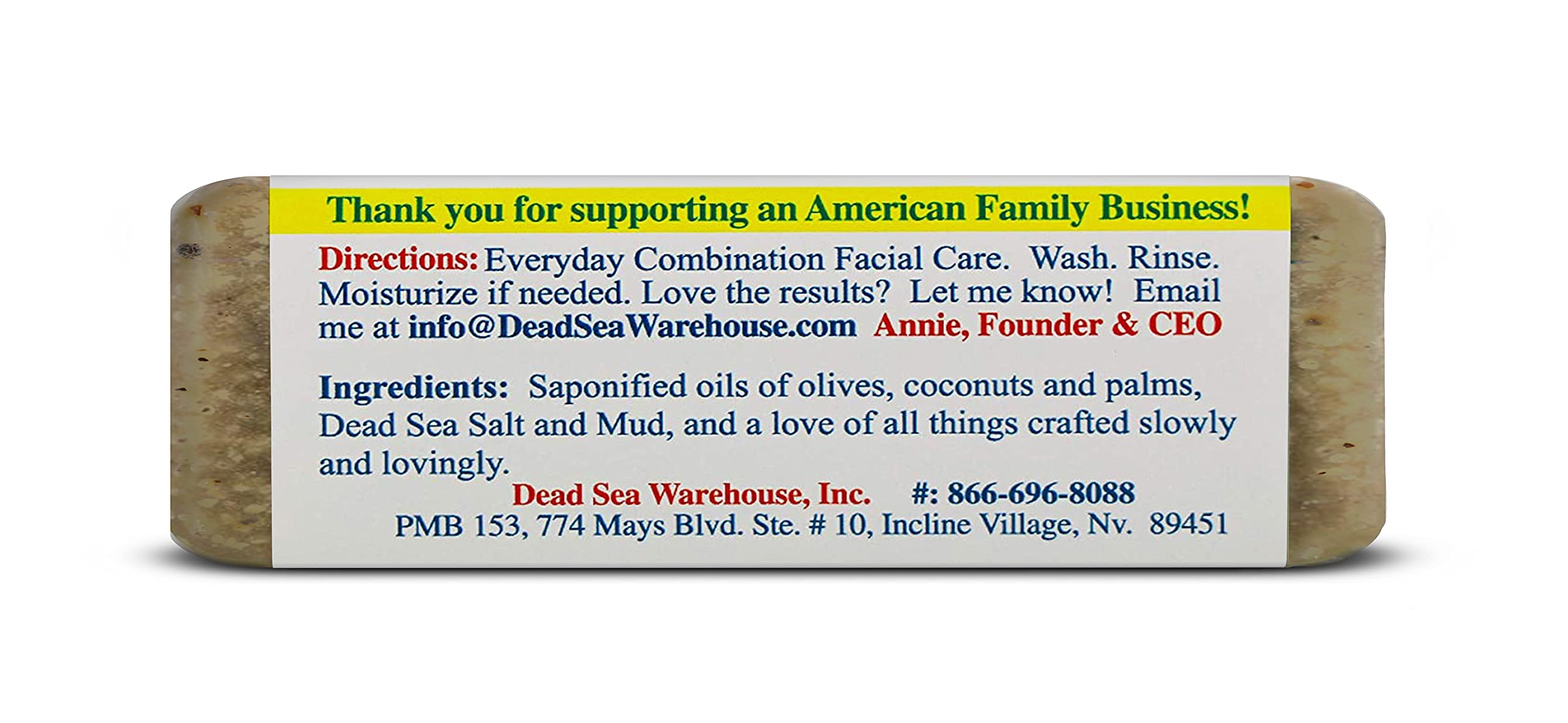 Dead Sea Warehouse Amazing Minerals Combo Facial Care Bar, 5.2 oz