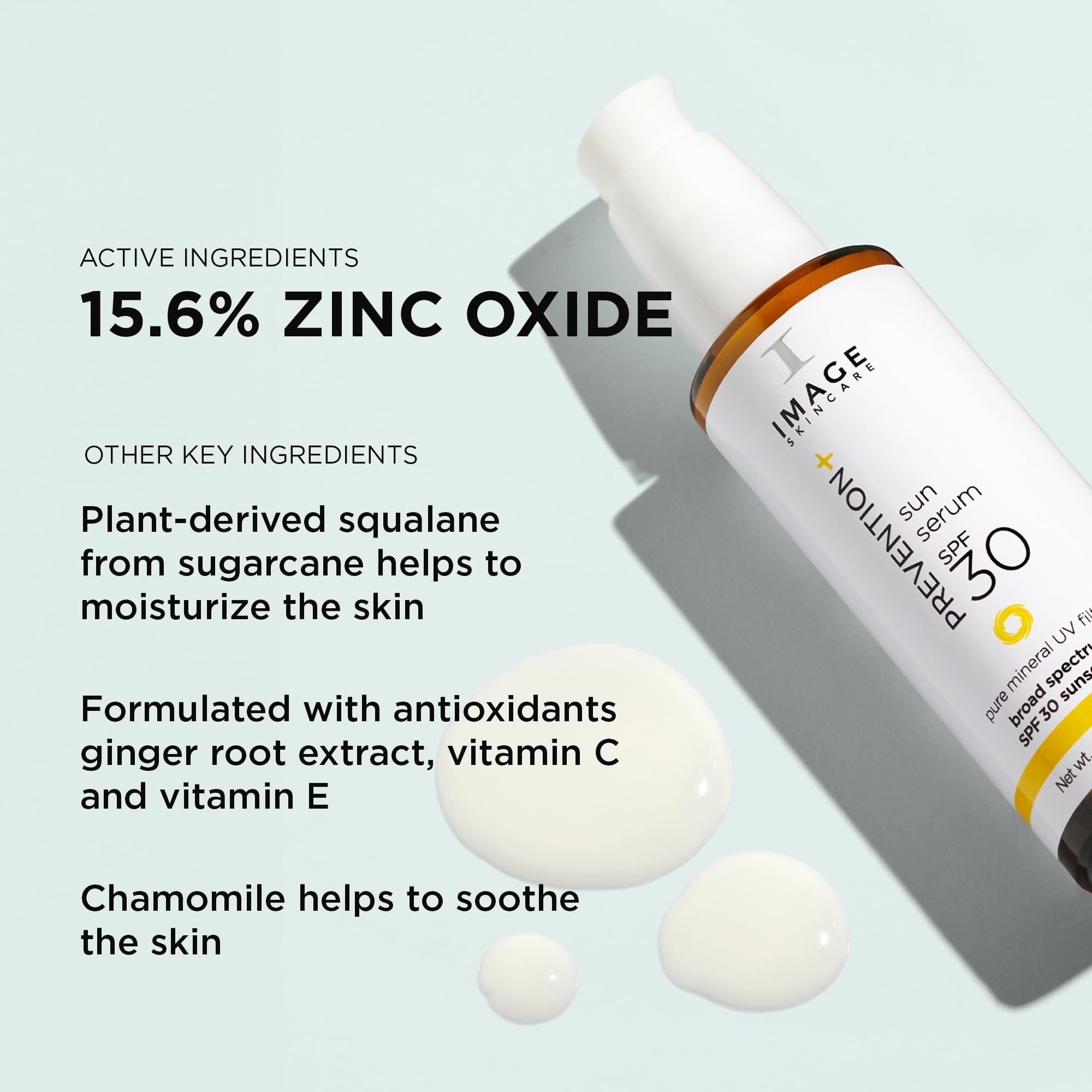 IMAGE Skincare, PREVENTION+ Sun Serum SPF 30 Mineral Sunscreen for Face, Non Comedogenic, Wear Under Makeup, Perfect Travel Size, 1.0 oz