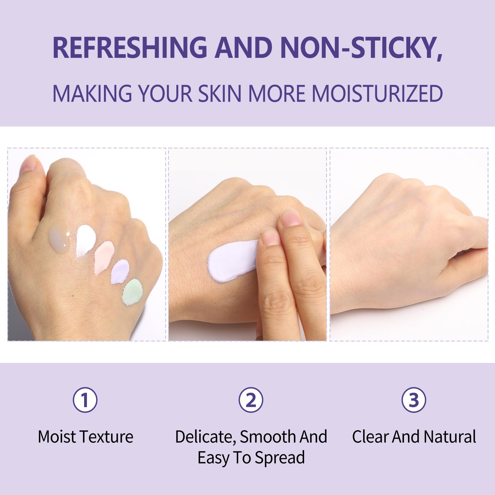 UCANBE Tone Adjusting Primer: Smooth Lightweight Face Primer - Facial Makeup Long-lasting Prime for Brightens and Evens Yellow Skin(Purple,1.06 Oz)