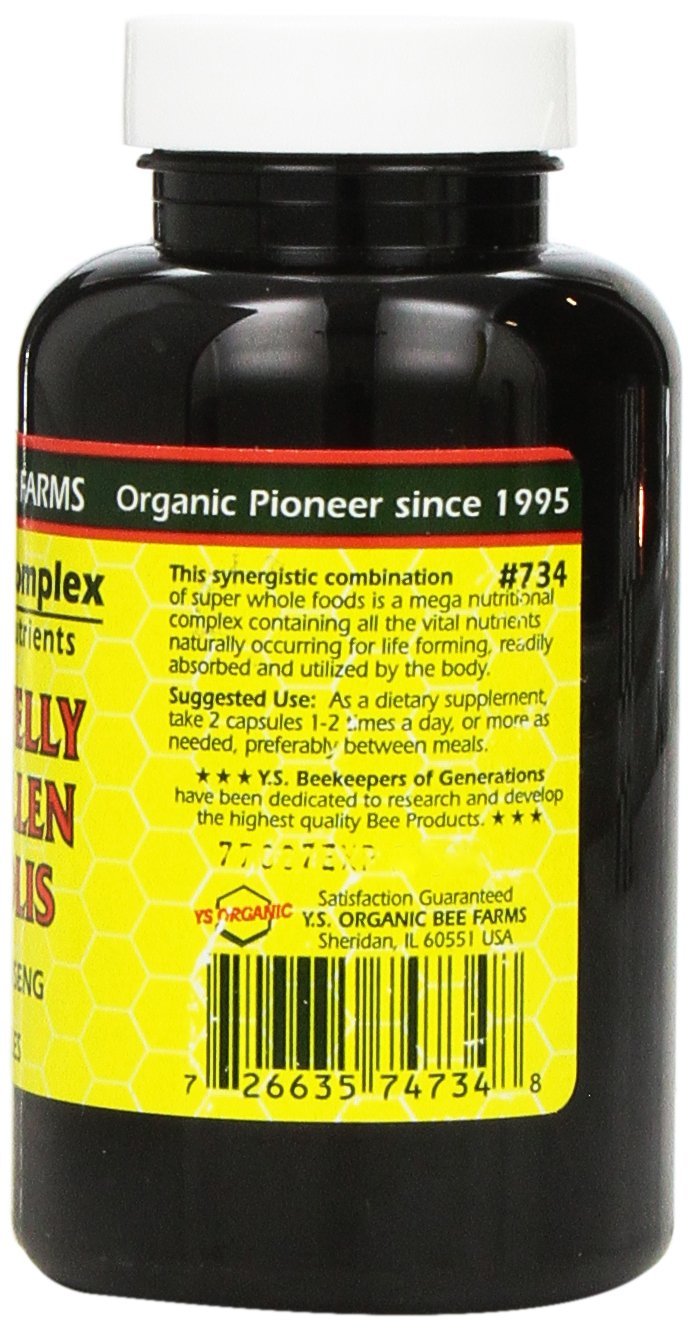 YS Eco Bee Farms, Royal Jelly Bee Pollen Propolis plus Korean Ginseng, 90 Capsules (2Pack)