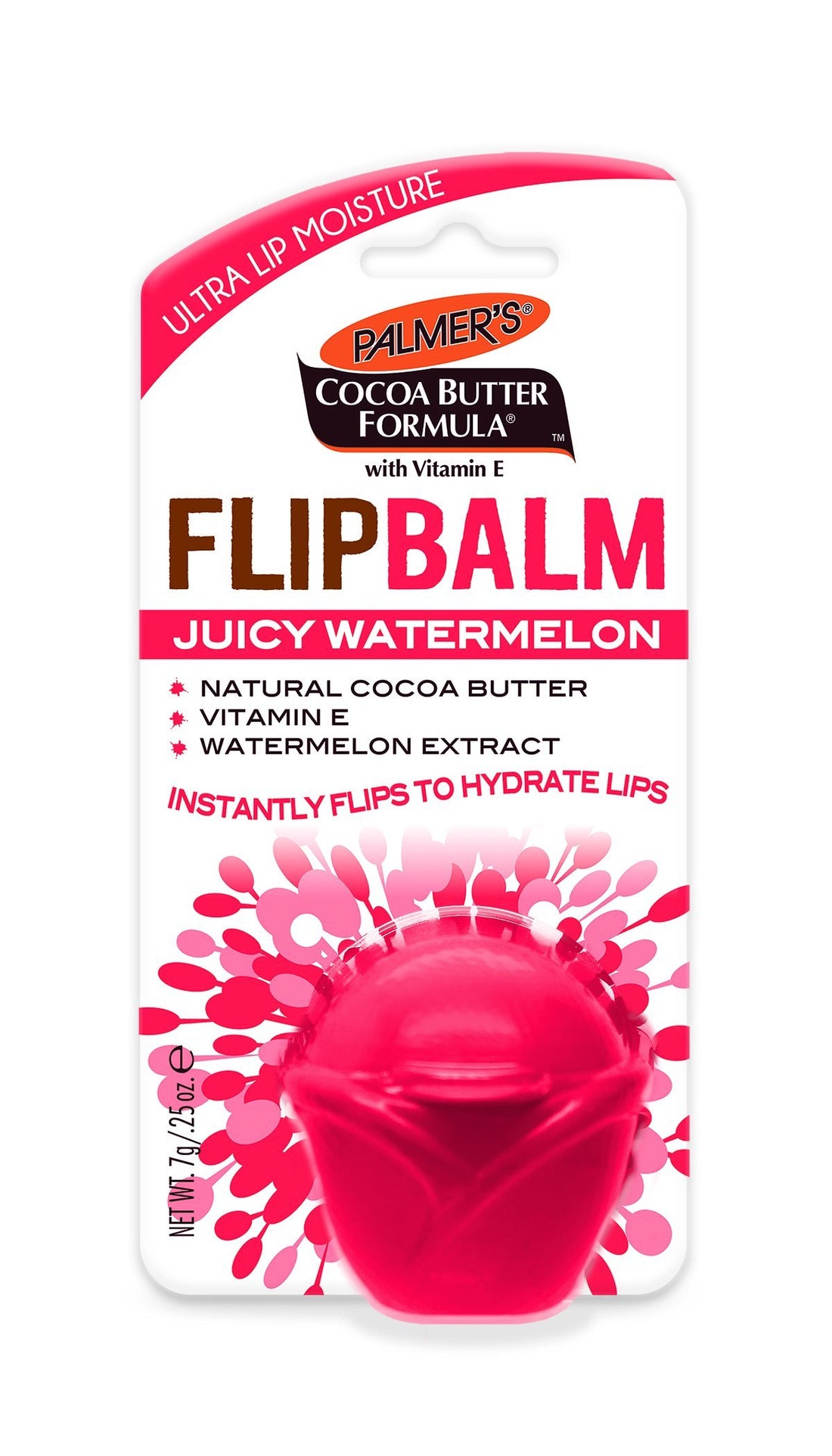 Palmer's Cocoa Butter Formula Flip Balm, Juicy Watermelon, Moisturizing Lip Balm, 0.25 oz.