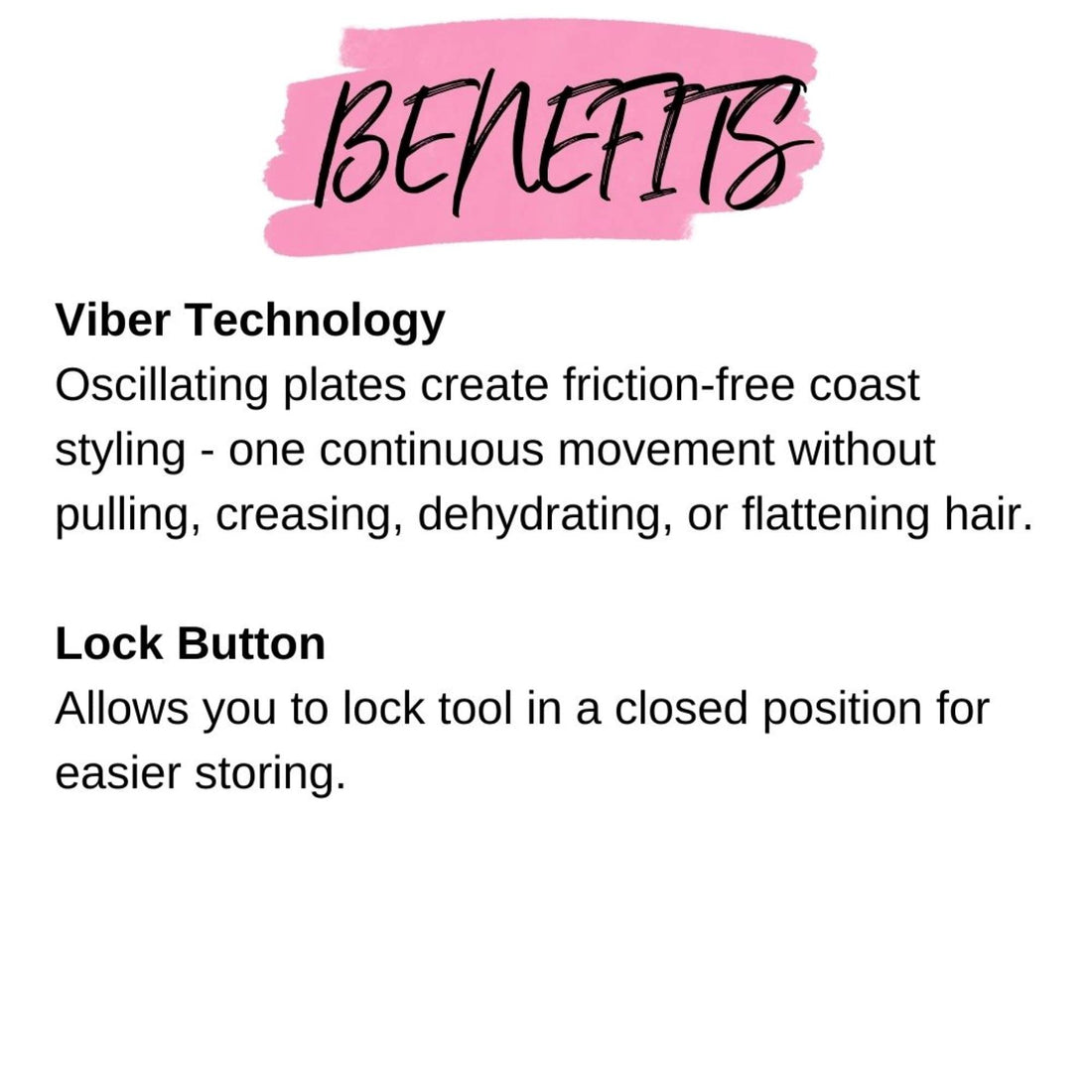 Calista Tools Stylevibe, Hair Straightener, Vibrating Flat Iron, Dry Hair Styling Iron, 8.8 Oz.